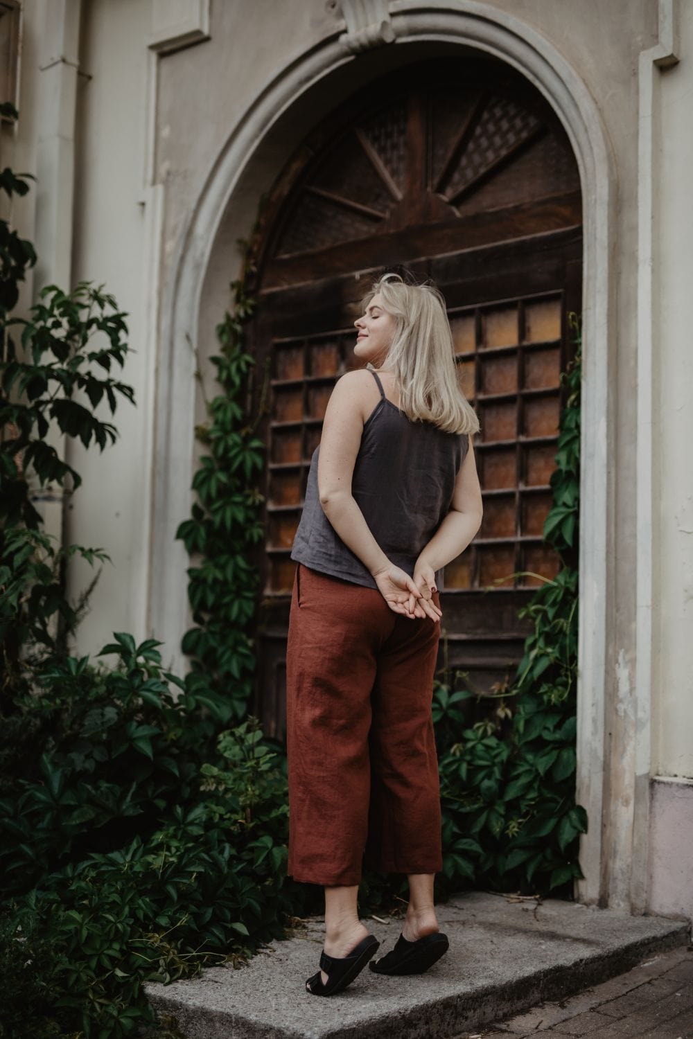 Linen pants Tokyo XXL Terracotta