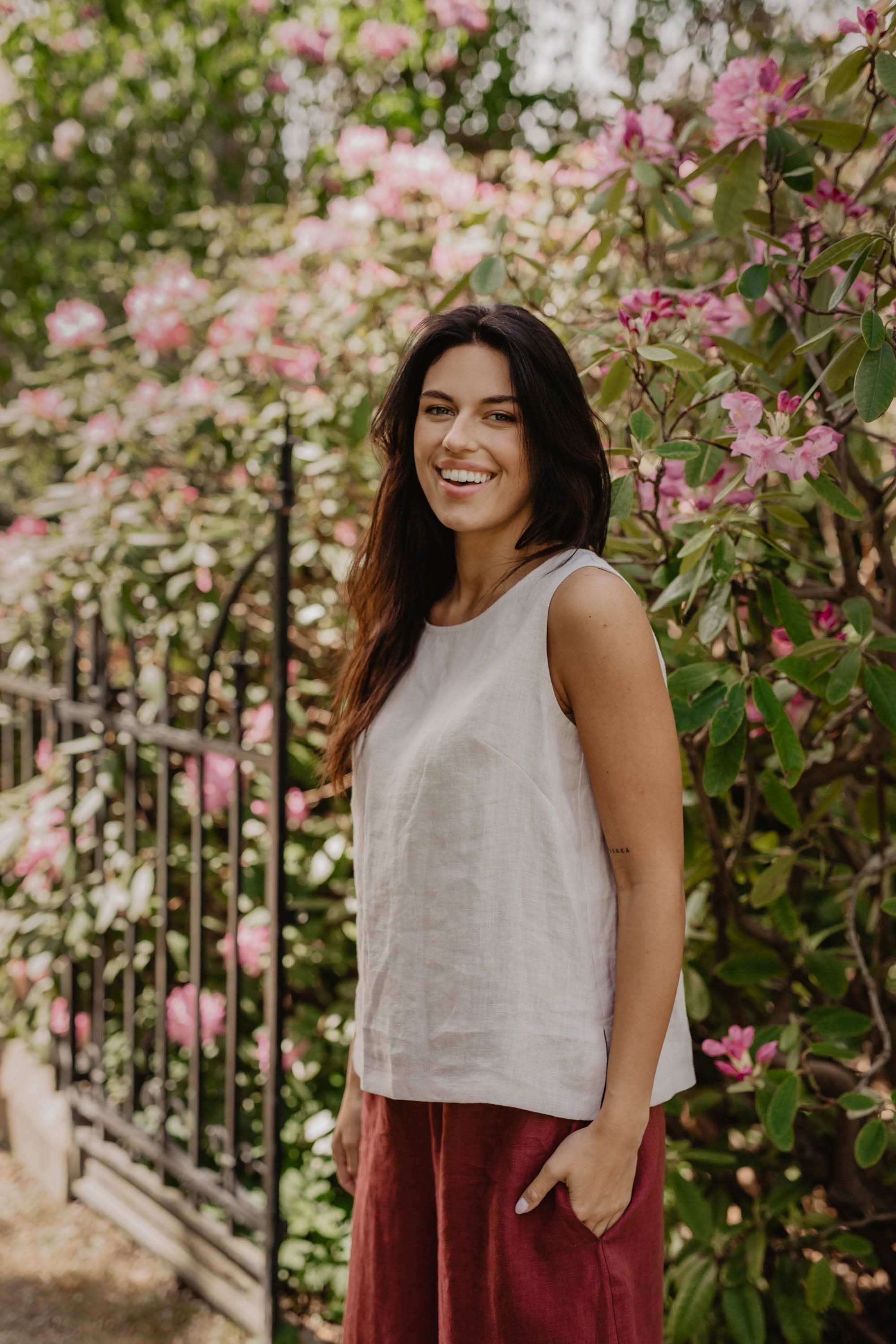 AmourLinen Linen top Classical linen top COLETTE Classical linen top COLETTE AmourLinen | AmourLinen | Linen Clothing