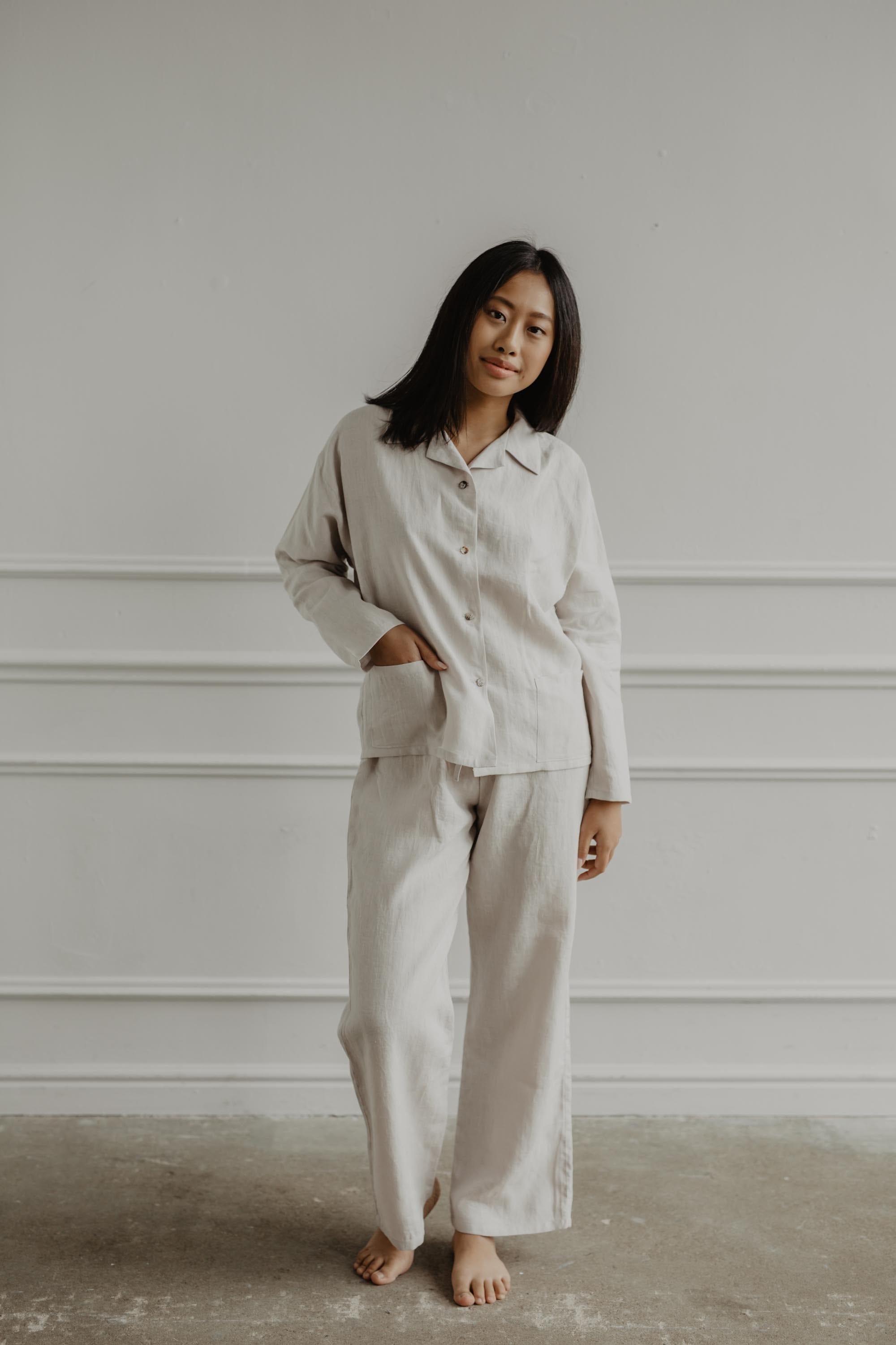 Long sleeve pajama set Snooze M Sage Green