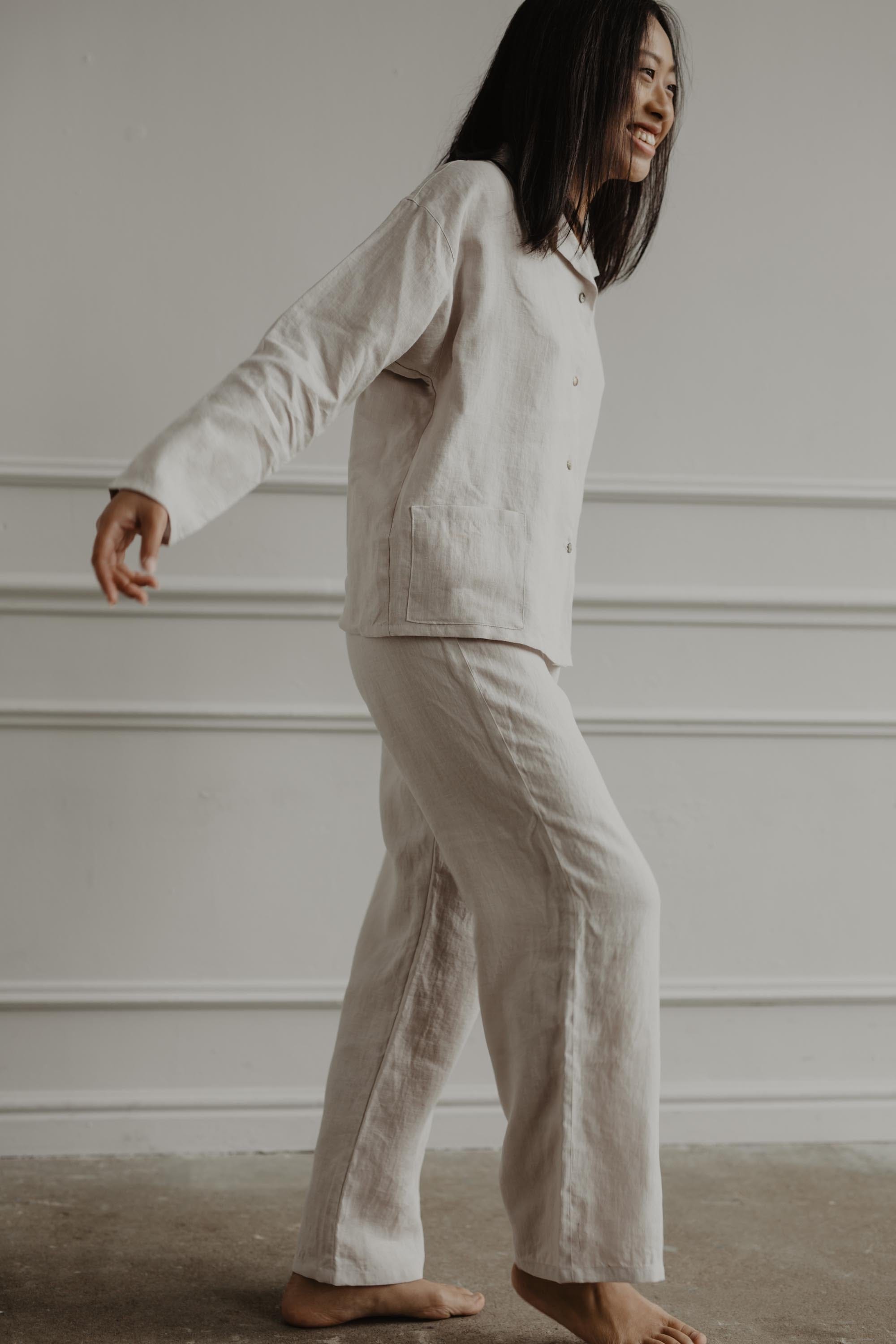 Long sleeve pajama set Snooze M Sage Green