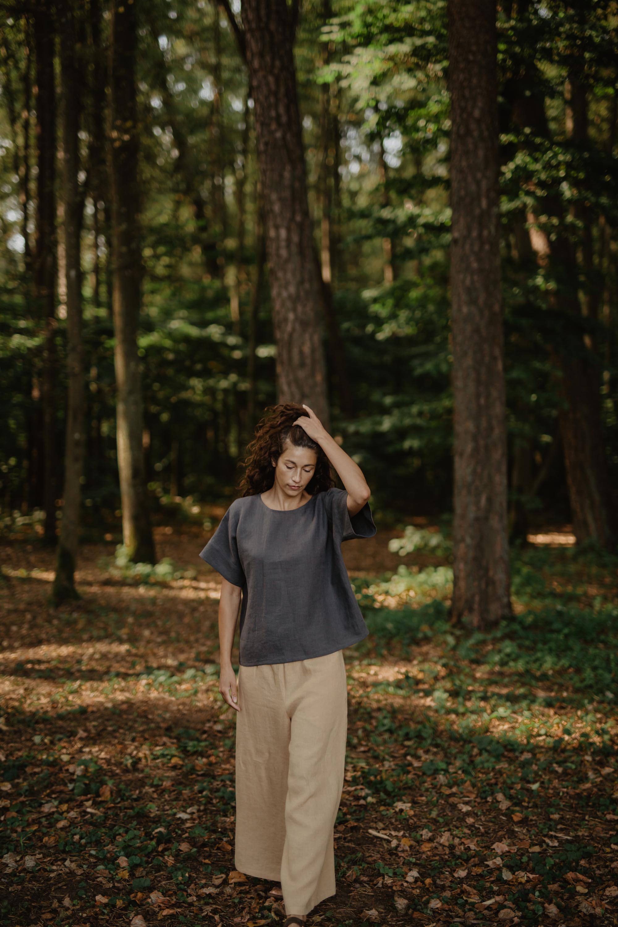 AmourLinen Linen tops Linen top Porto Linen Top Women | AmourLinen | Oversized Linen Top Women