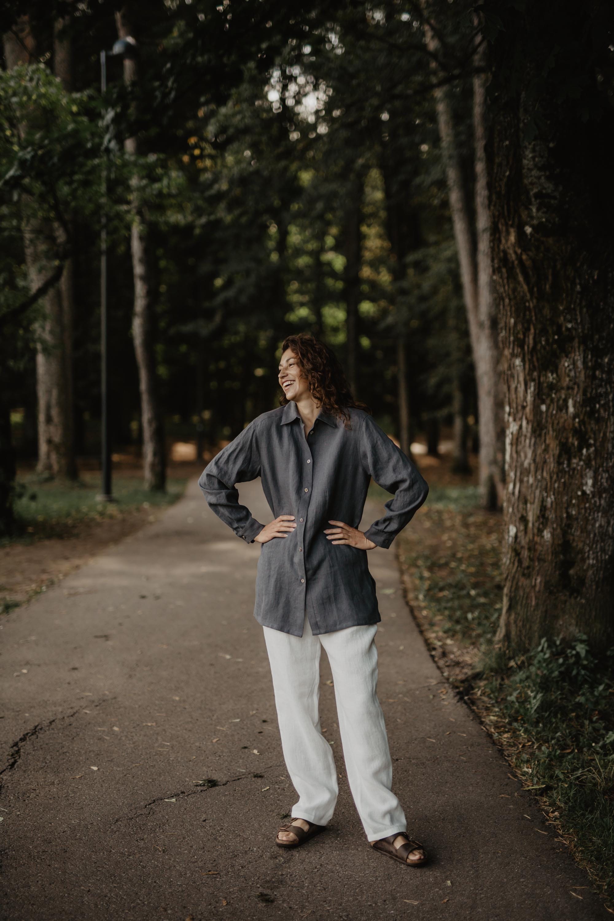 AmourLinen Linen tops Linen oversized shirt Marrakesh Linen Shirt Women | AmourLinen | Linen Oversized Shirt With Buttons
