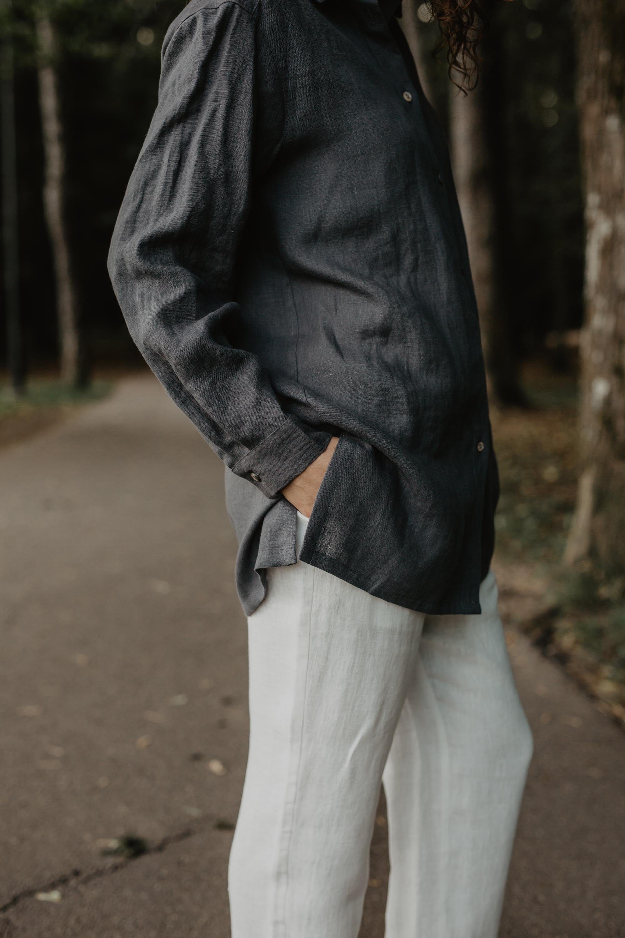 AmourLinen Linen tops Linen oversized shirt Marrakesh Linen Shirt Women | AmourLinen | Linen Oversized Shirt With Buttons