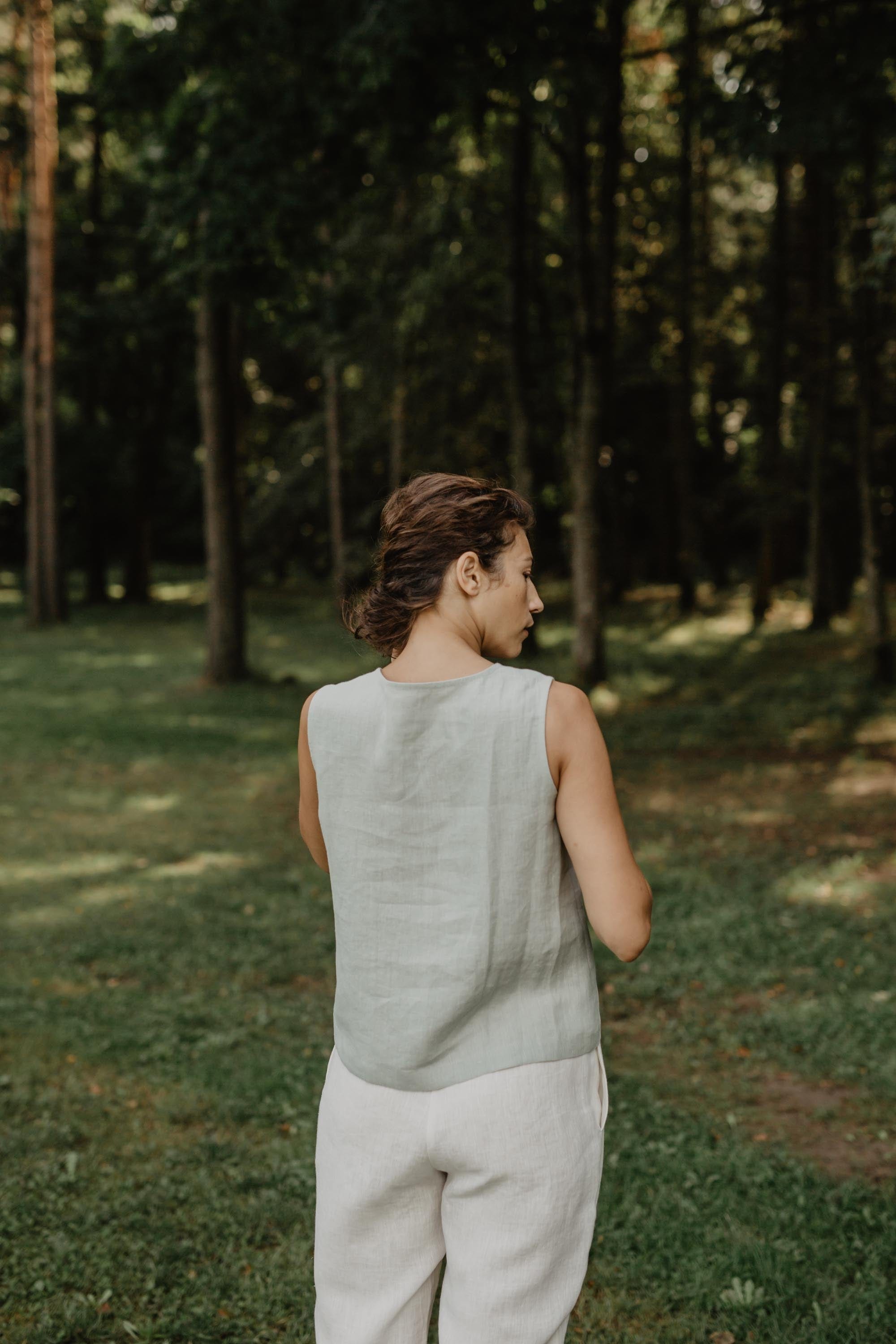 AmourLinen Linen pants XS / White Linen pants Malmo XS White Linen pants Malmo XS White