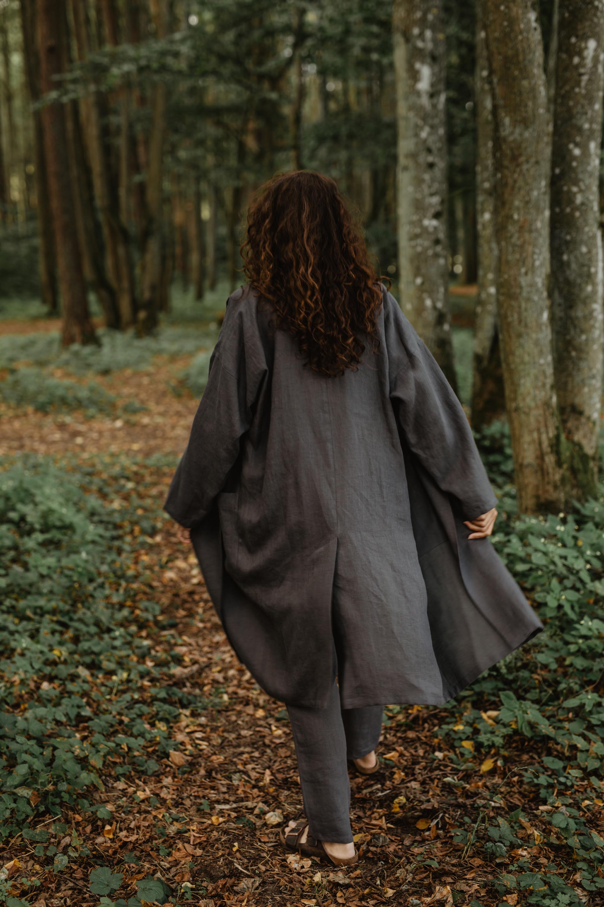 AmourLinen Linen jacket Vilnius mid-length linen coat Linen Mid-Length Coat | AmourLinen | Linen Clothing