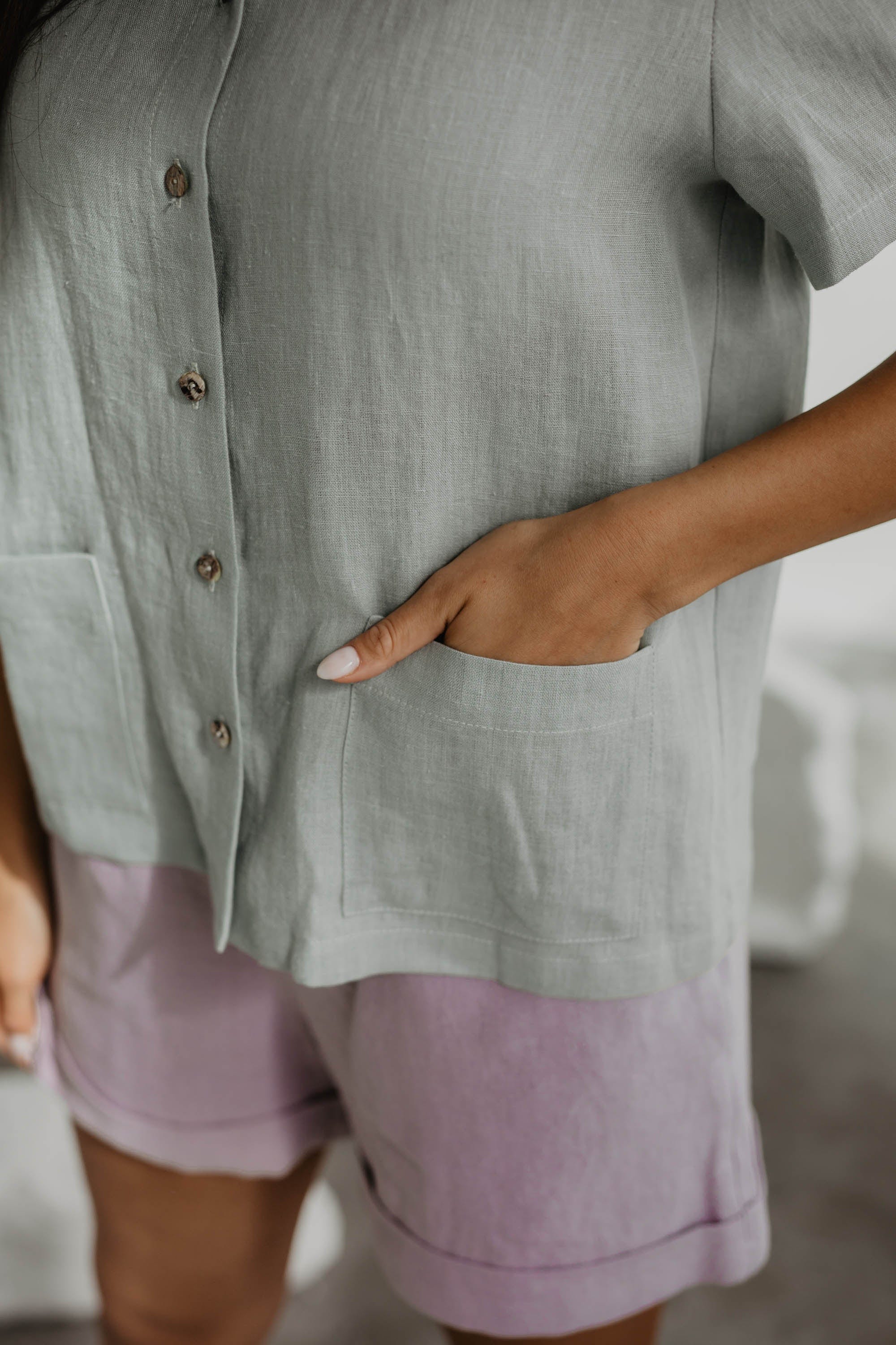 AmourLinen Linen shirt Linen summer shirt SCARLETT Linen summer shirt SCARLETT | AmourLinen | Linen Clothing