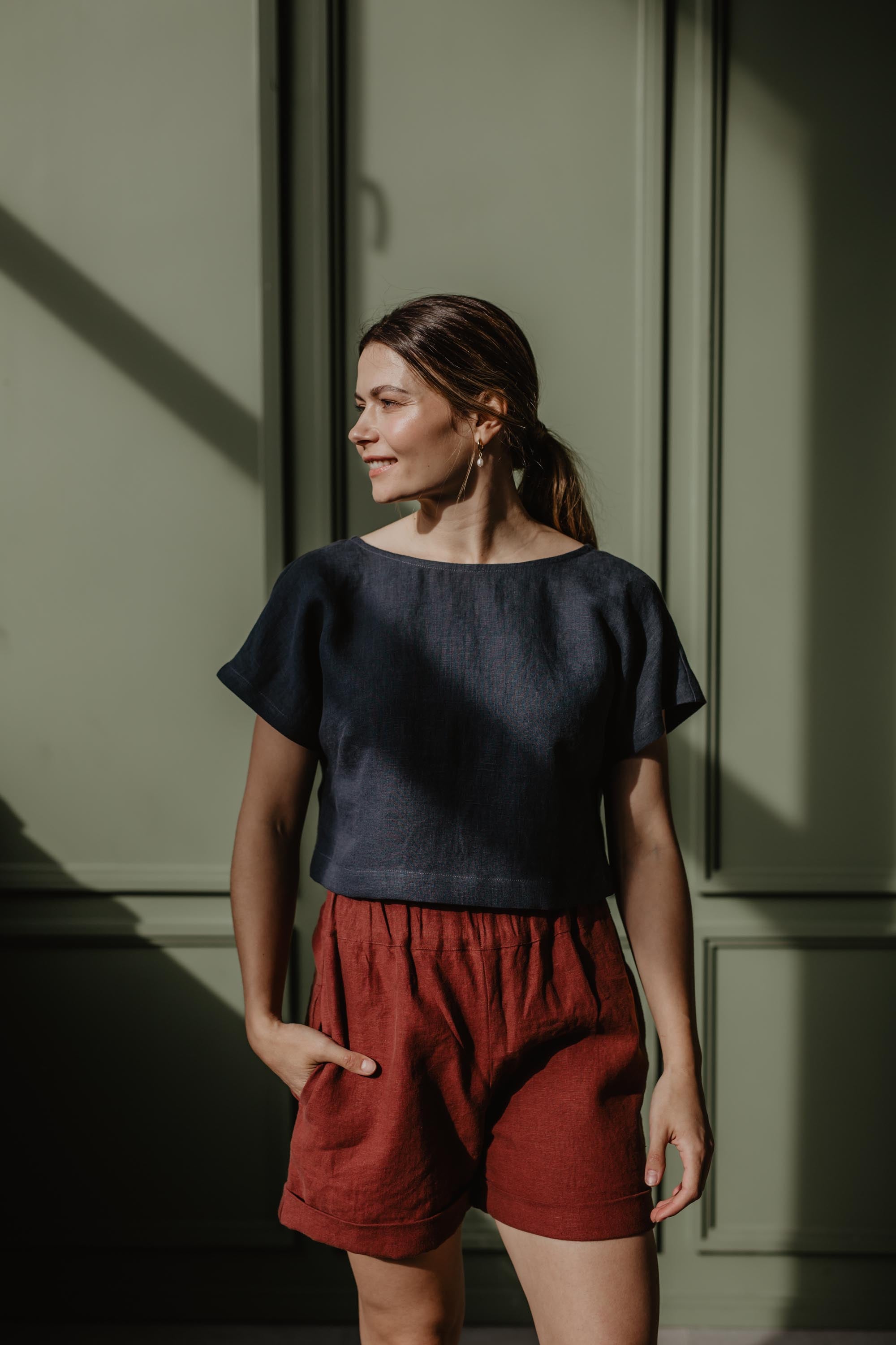 LISA top in Charcoal | sale