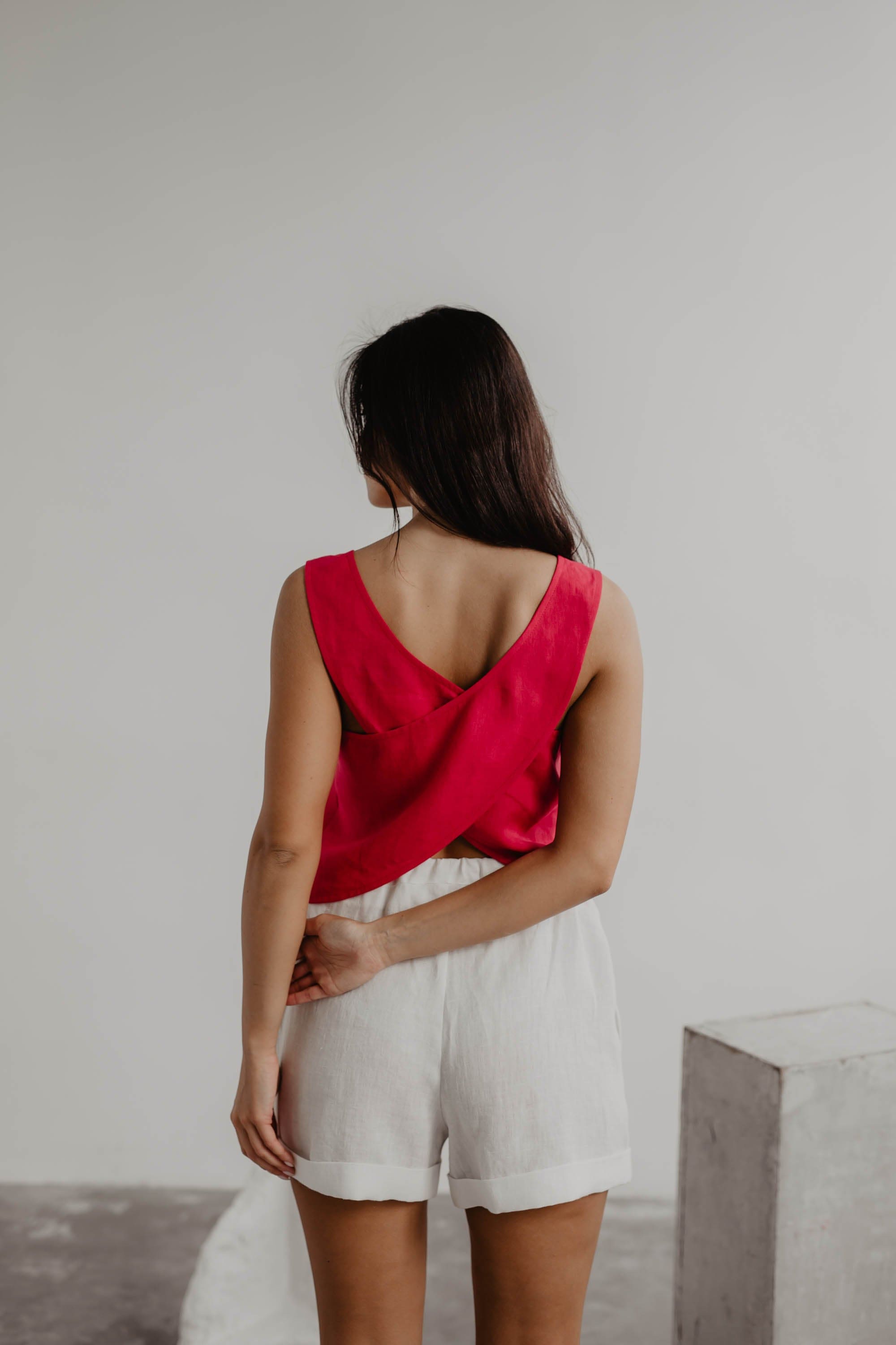 AmourLinen Linen top Linen pinafore top ELLA Linen pinafore top ELLA | AmourLinen | Linen Clothing