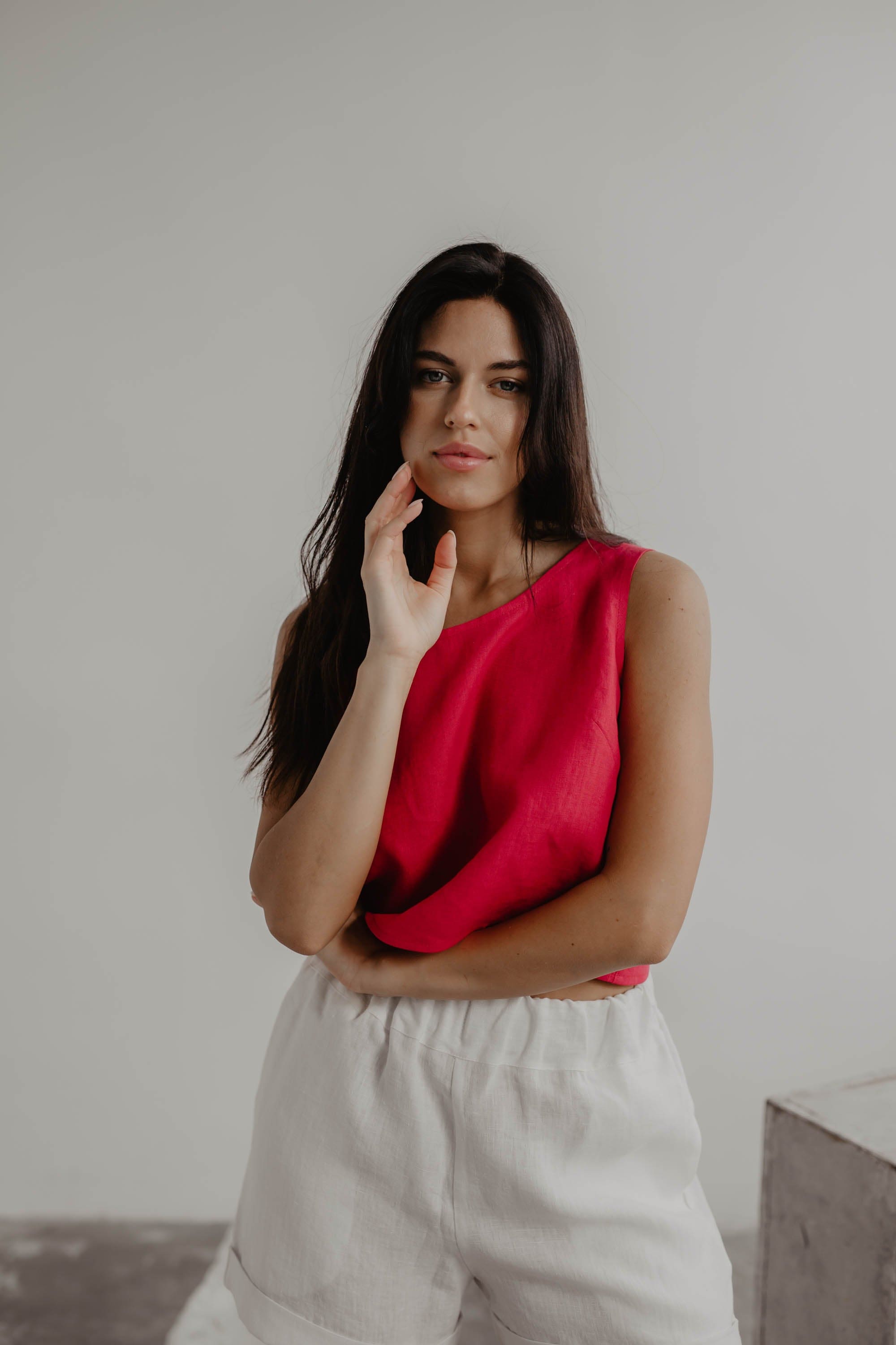 AmourLinen Linen top Linen pinafore top ELLA Linen pinafore top ELLA | AmourLinen | Linen Clothing