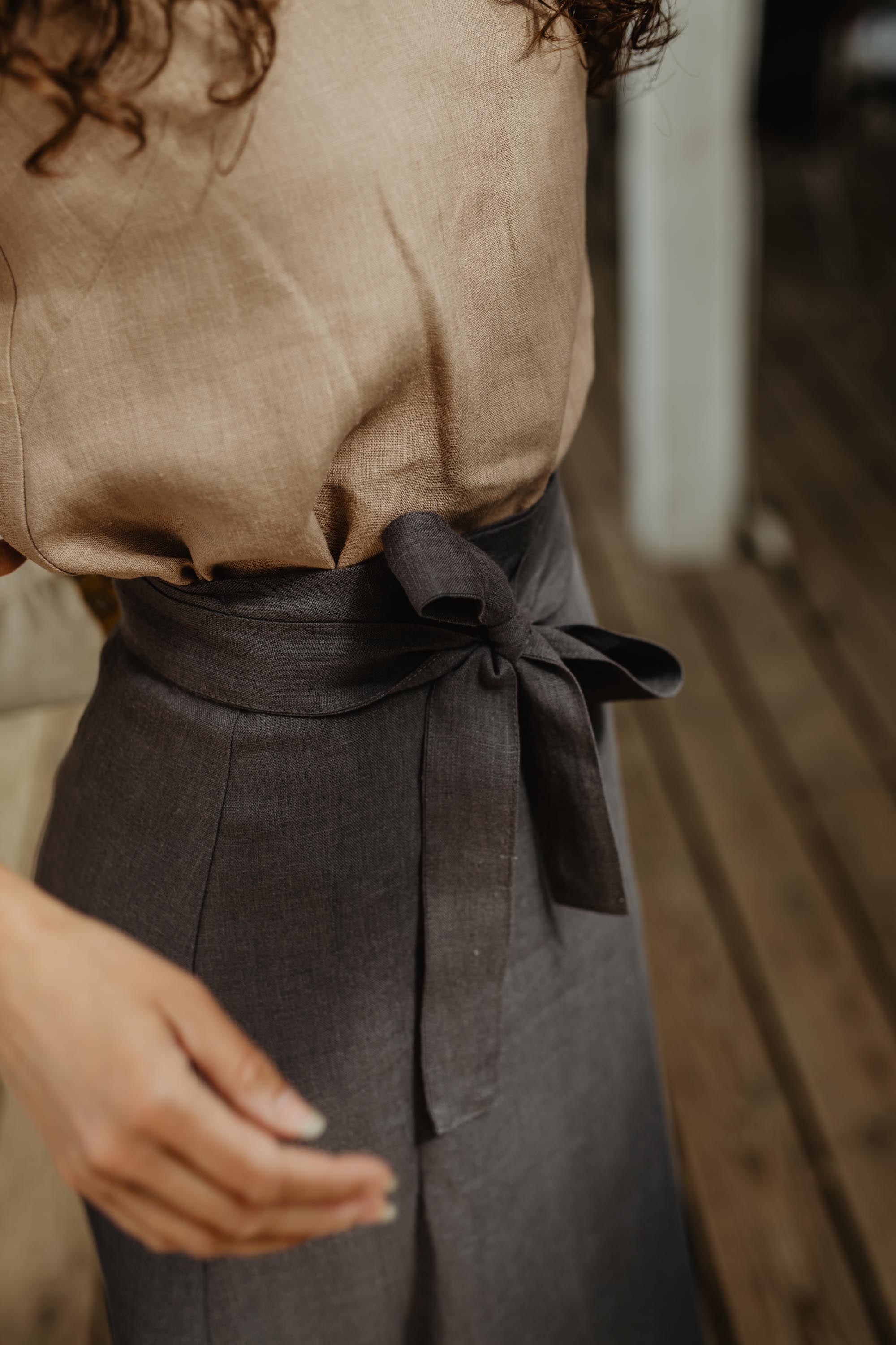 Linen wrap skirt IRIS