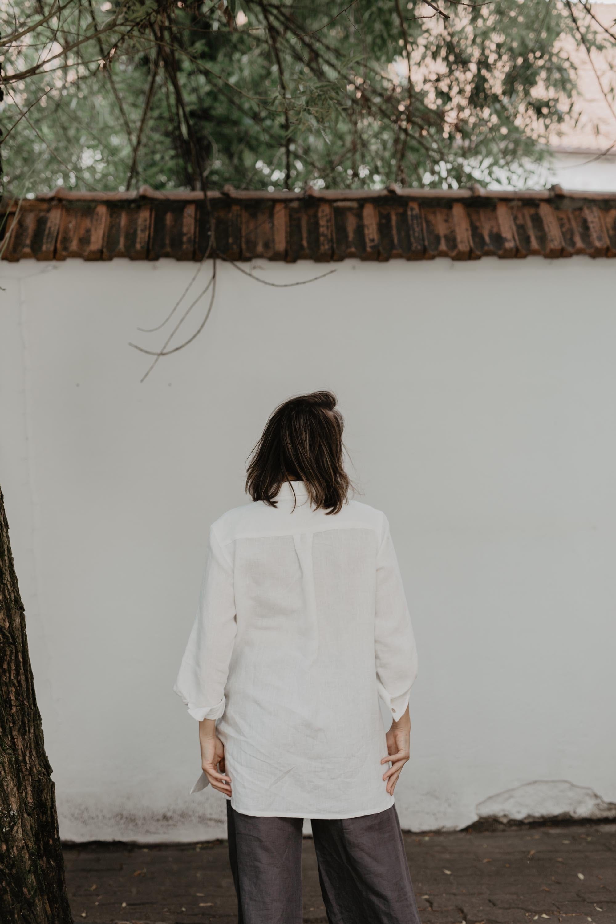 Linen oversized shirt Marrakesh Size 2 Dusty Lavender