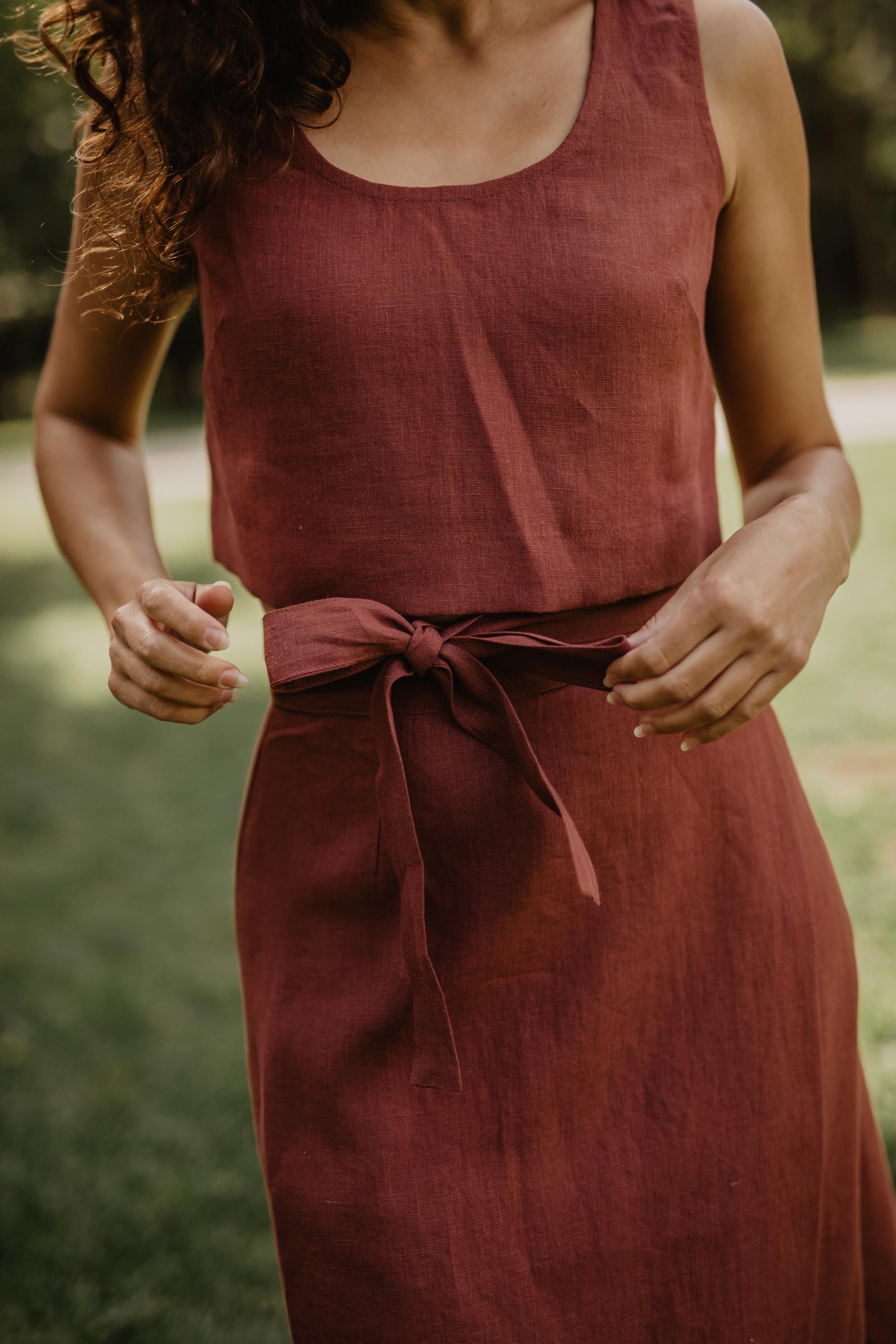 AmourLinen Linen top Mini linen crop top PIPPA Mini linen crop top PIPPA | AmourLinen | Linen Clothing