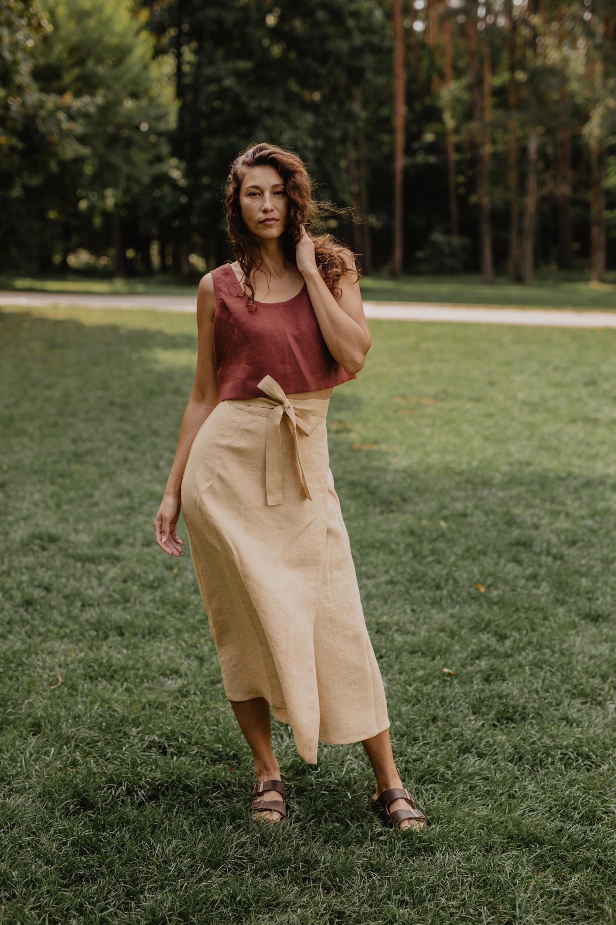 AmourLinen Linen skirt Linen wrap skirt IRIS Linen wrap skirt IRIS | AmourLinen | Linen Clothing