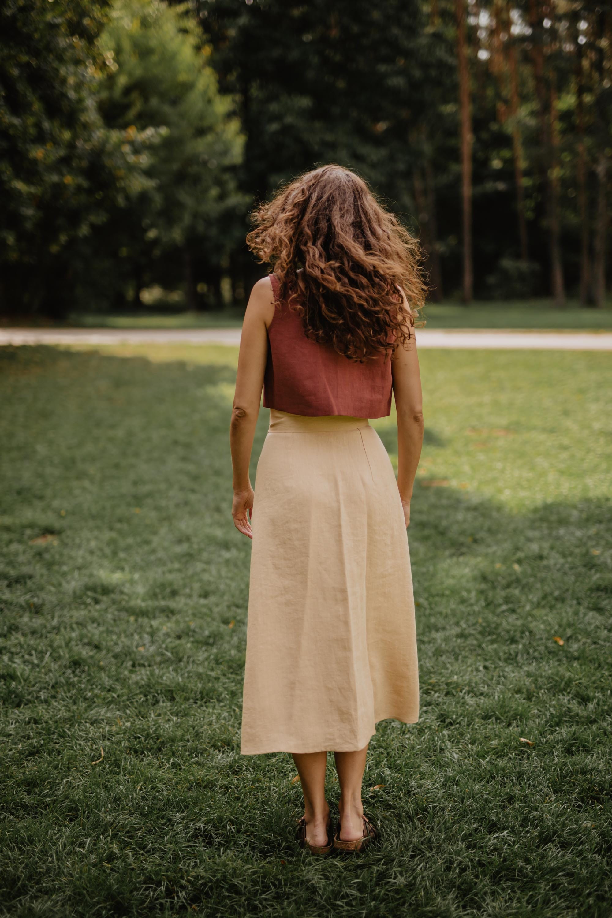 AmourLinen Linen skirt Linen wrap skirt IRIS Linen wrap skirt IRIS | AmourLinen | Linen Clothing