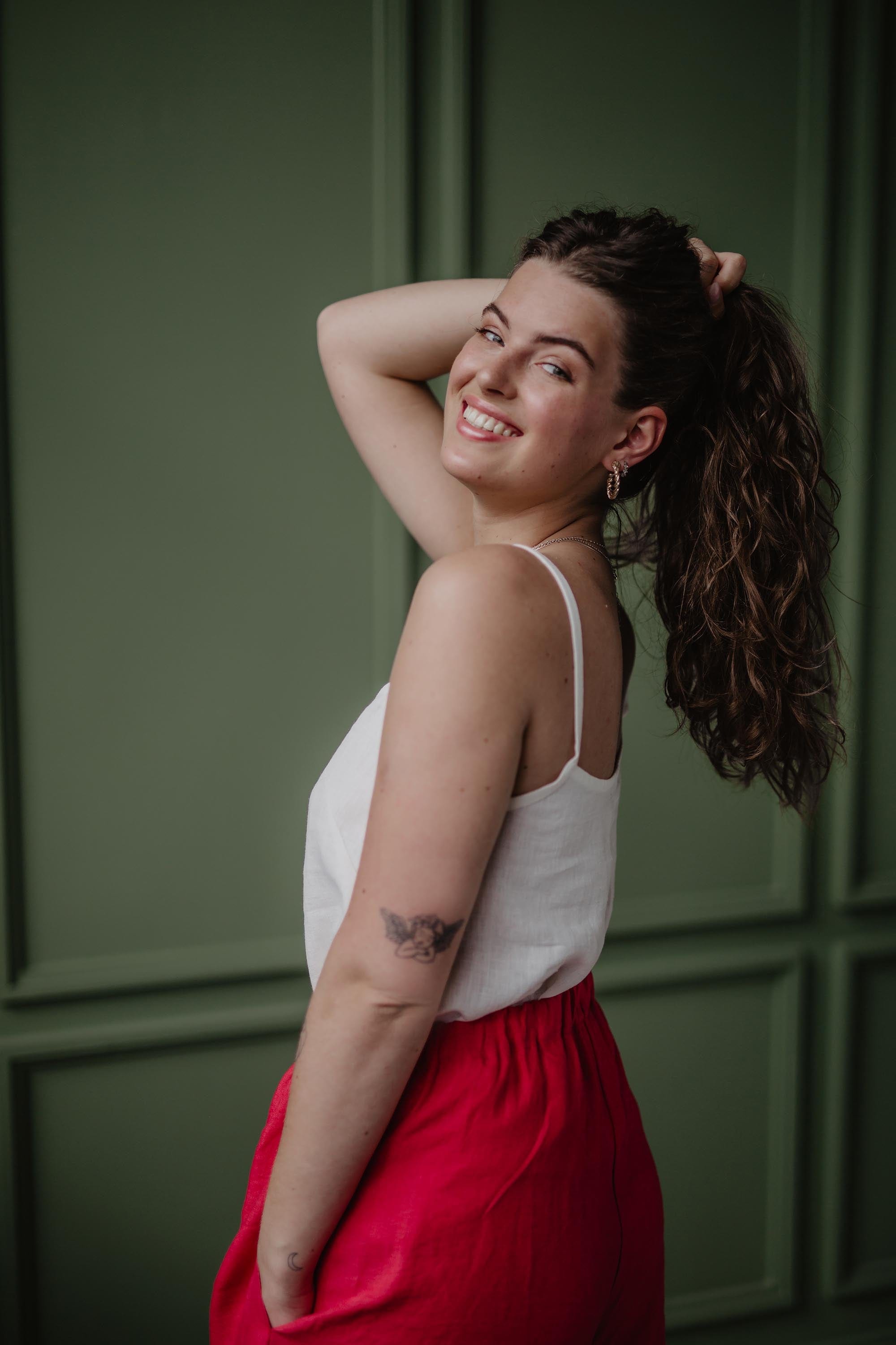 AmourLinen Linen tops Linen top Hilo White Linen Top Without Sleves  | AmourLinen | Linen Top Women