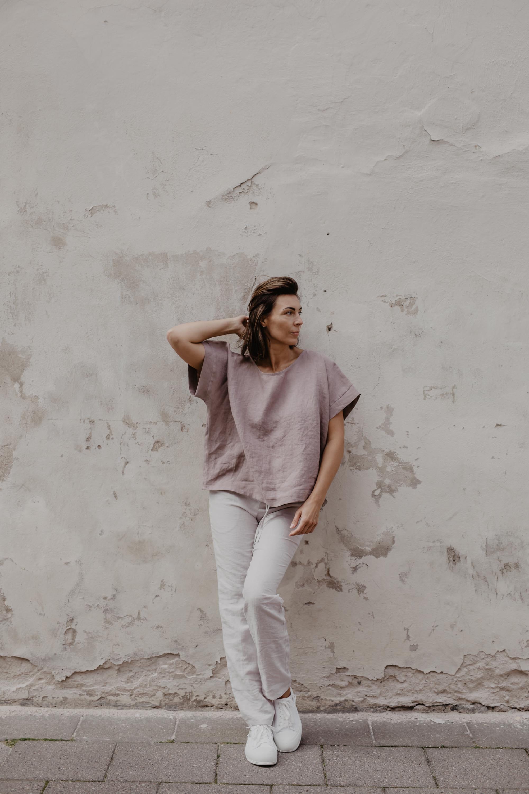 Linen pants Malmo XL Cream