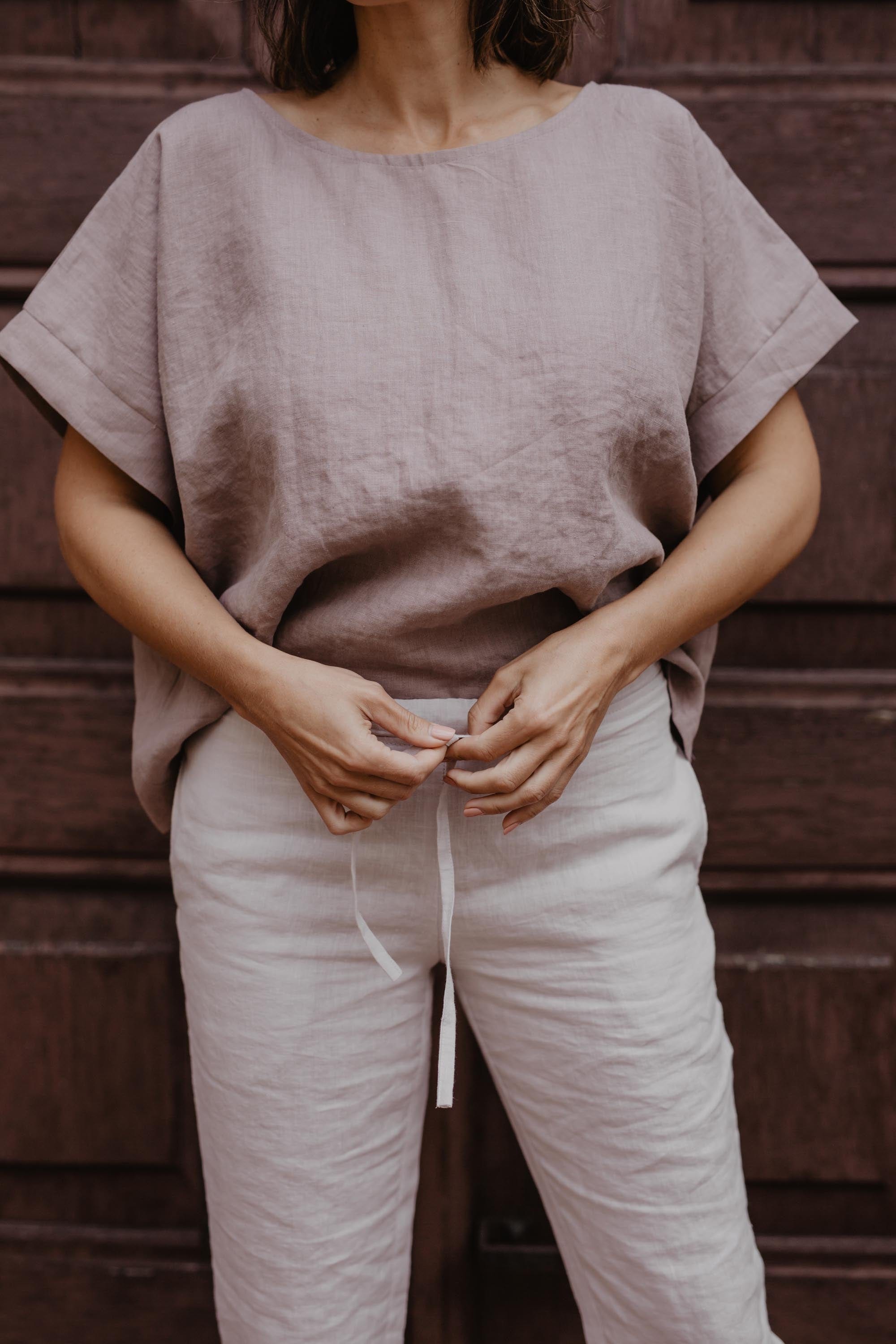 Linen pants Malmo XL Cream