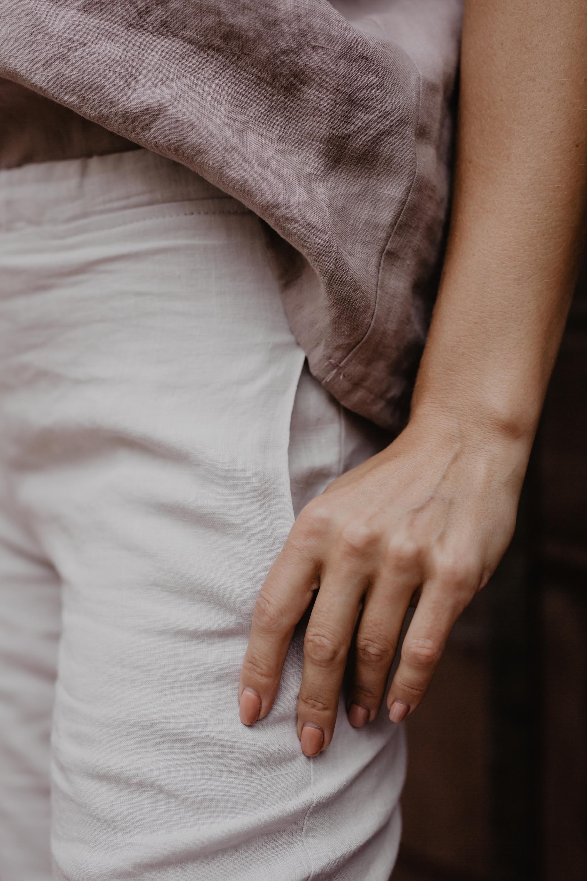 Linen pants Malmo XL Cream