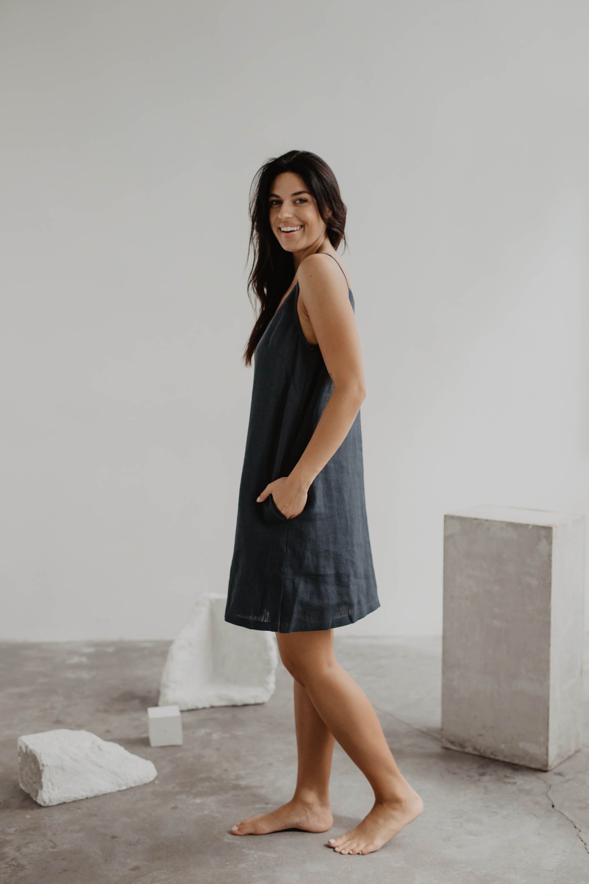 AmourLinen Linen dress Linen slip dress ZOE Linen slip dress ZOE | AmourLinen | Linen Clothing