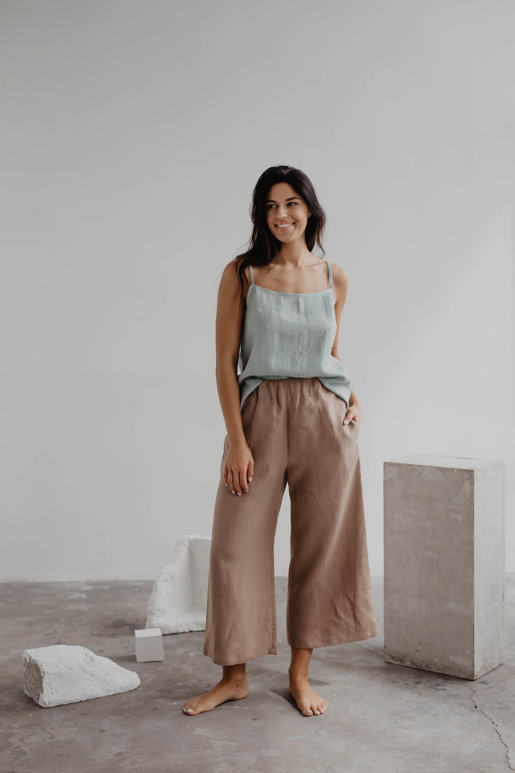 Linen pants Tokyo L Sage Green