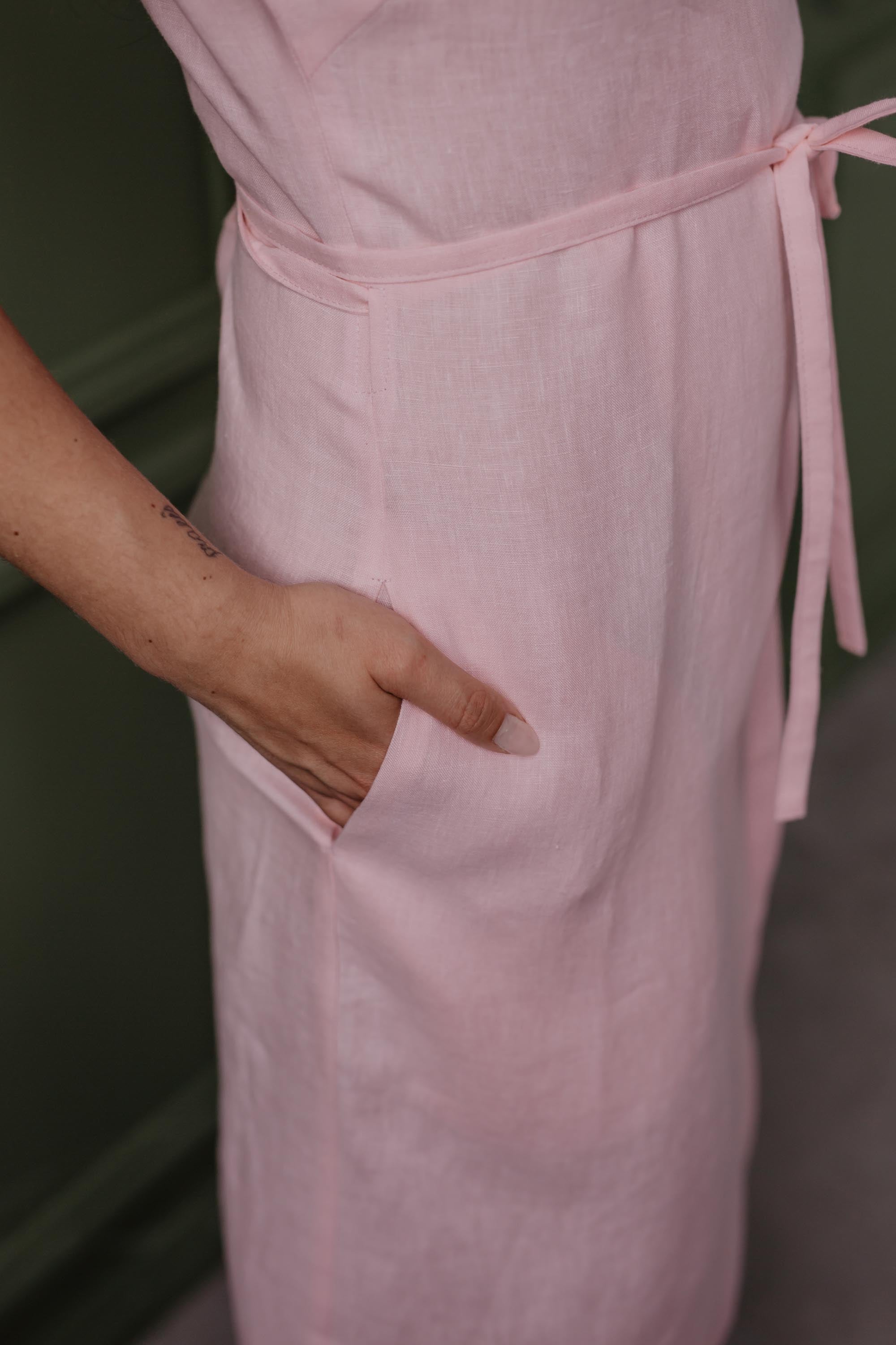 Linen dress OLIVIA in Cotton Candy size 1 | sale
