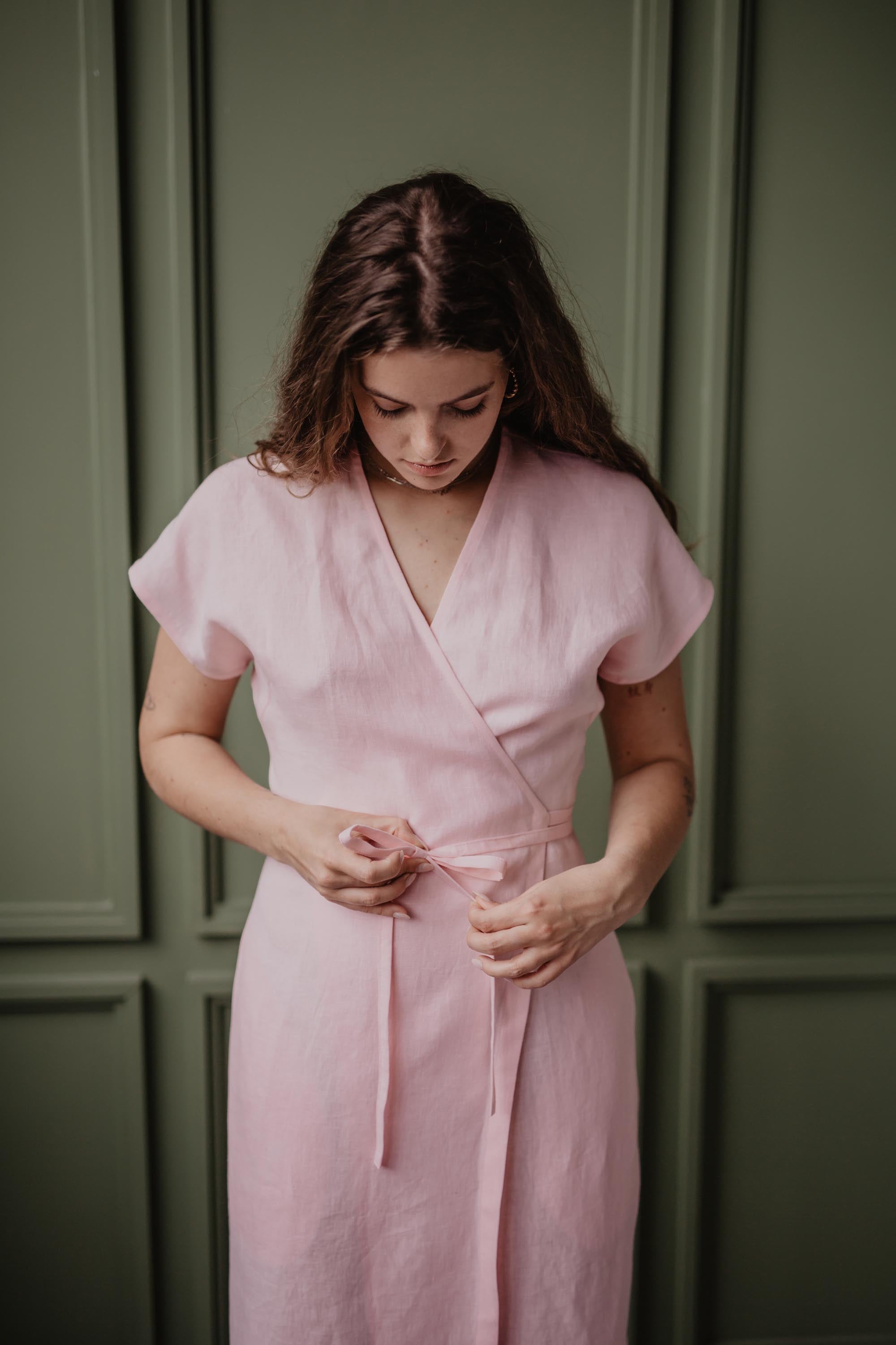Linen dress OLIVIA in Cotton Candy size 1 | sale