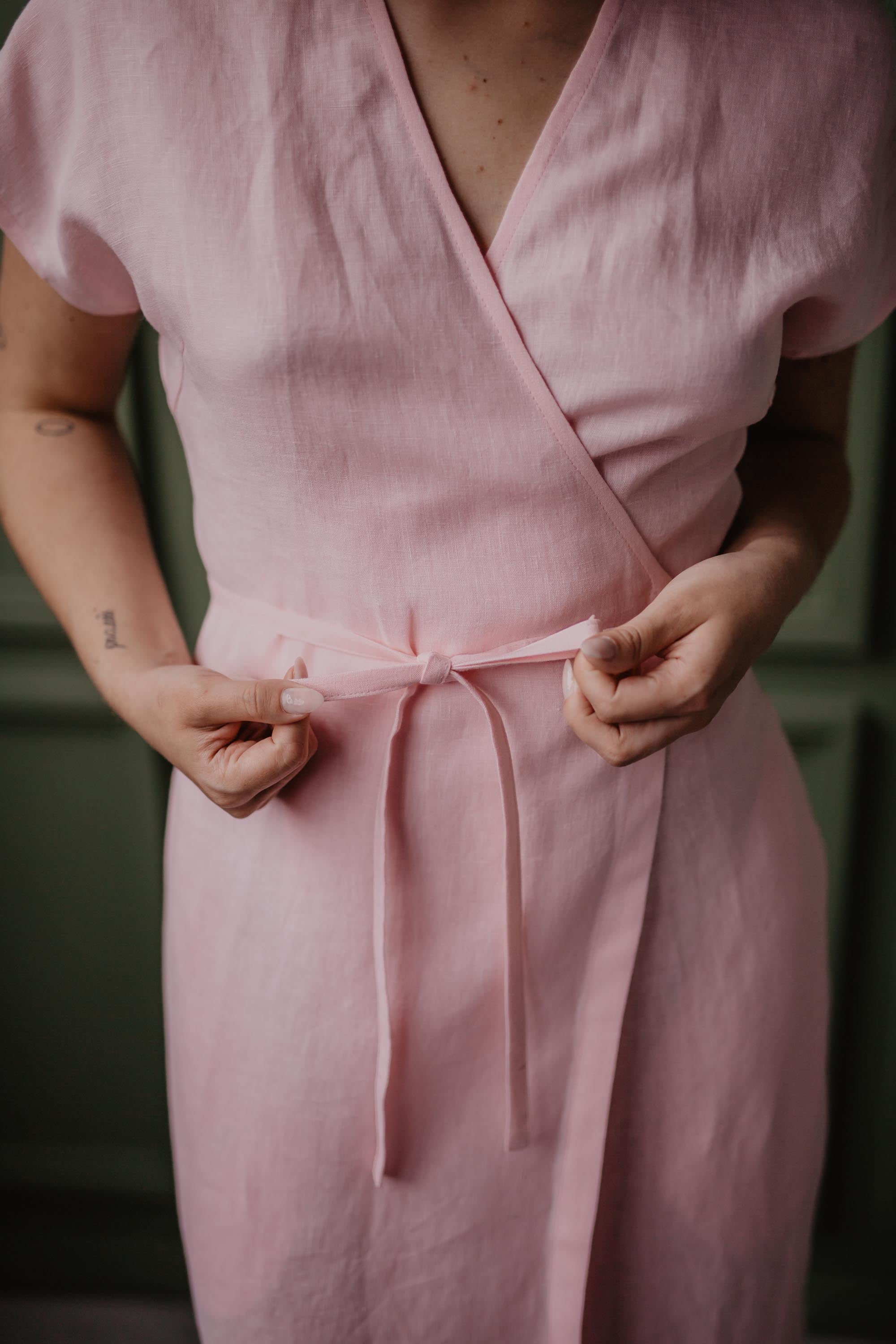 Linen dress OLIVIA in Cotton Candy size 1 | sale