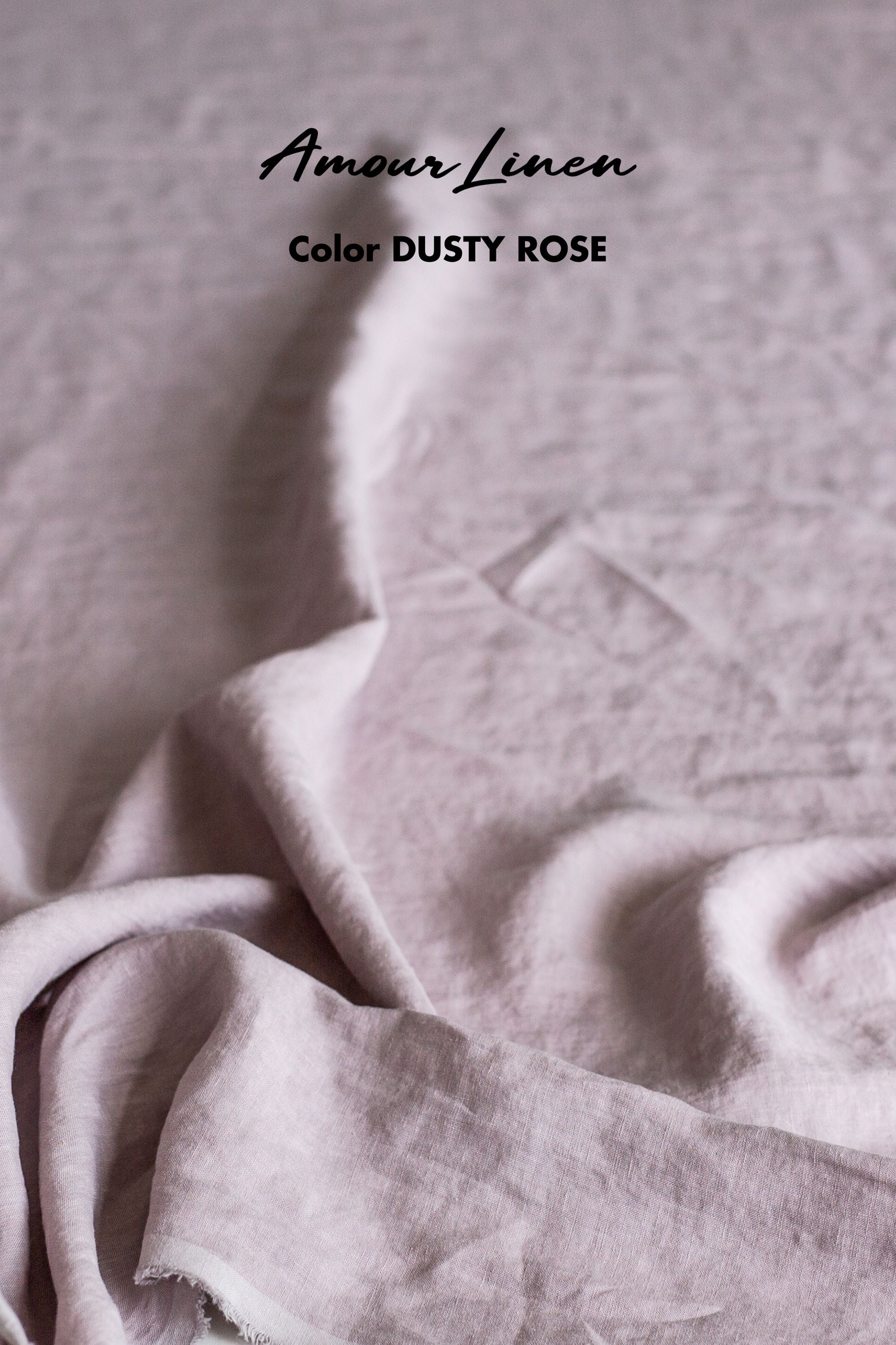 Linen bathrobe Midnight Size 2 Dusty Rose