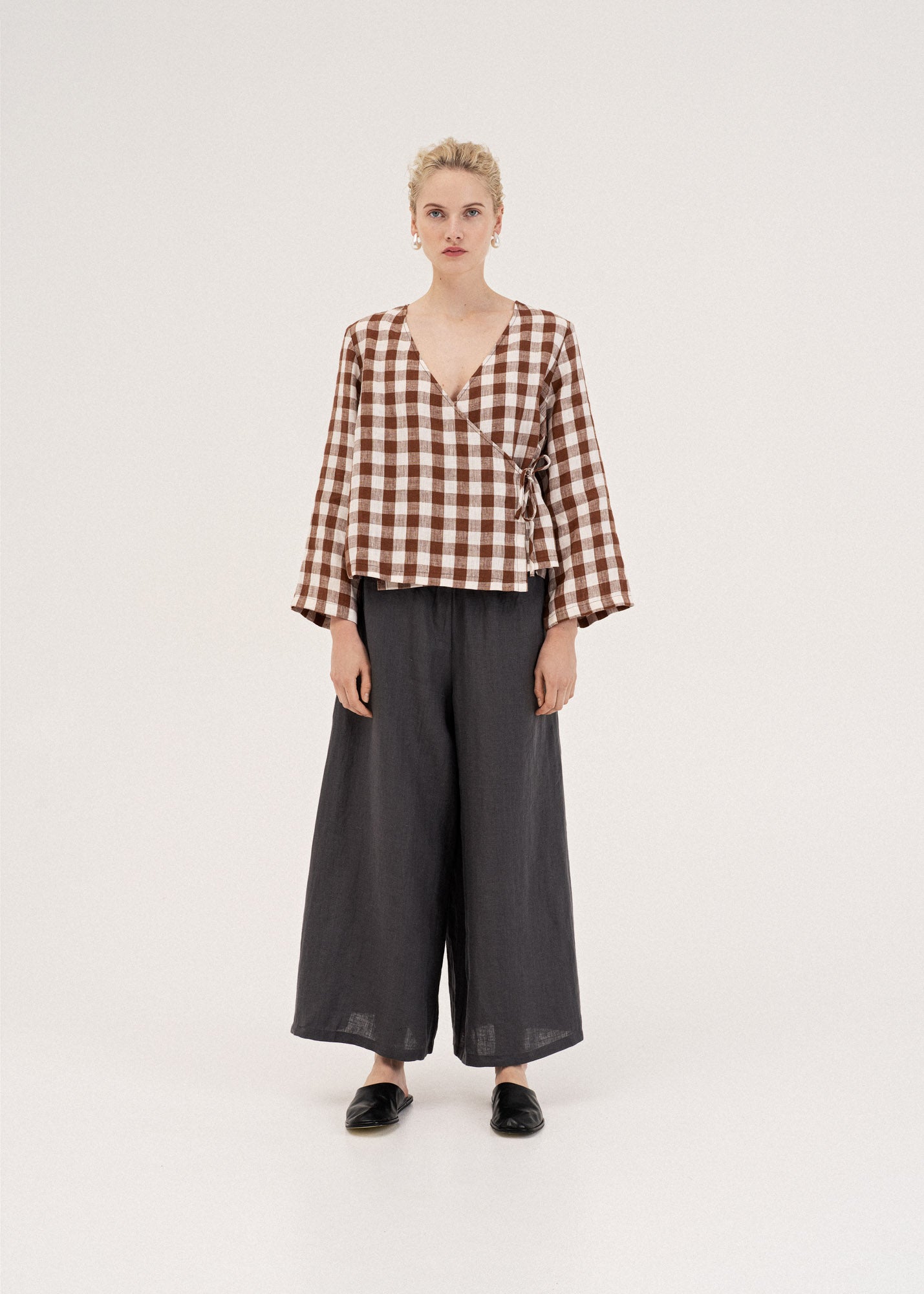ISABELLA wide linen pants | AmourLinen | Linen Clothing