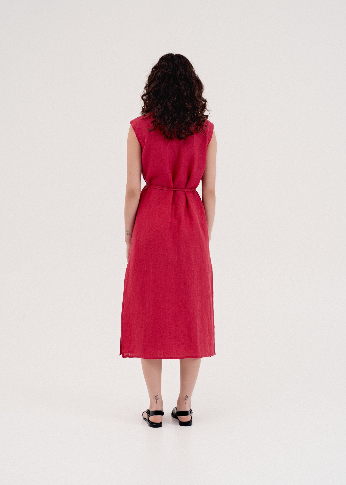 AmourLinen Linen dress Aurora mid-length linen dress Aurora mid-length linen dress