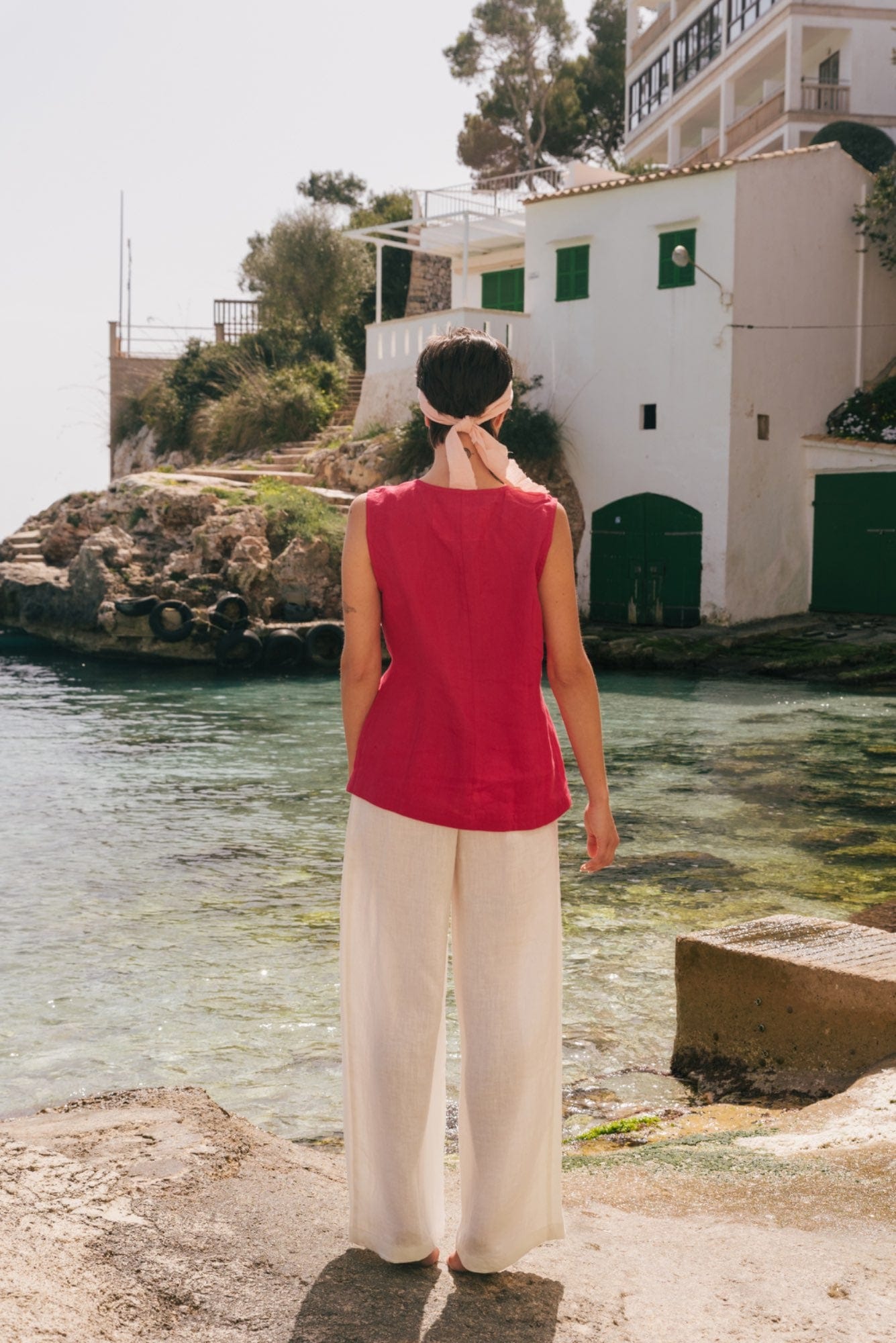 AmourLinen Linen dress Lydia classic linen pants Lydia classic linen pants