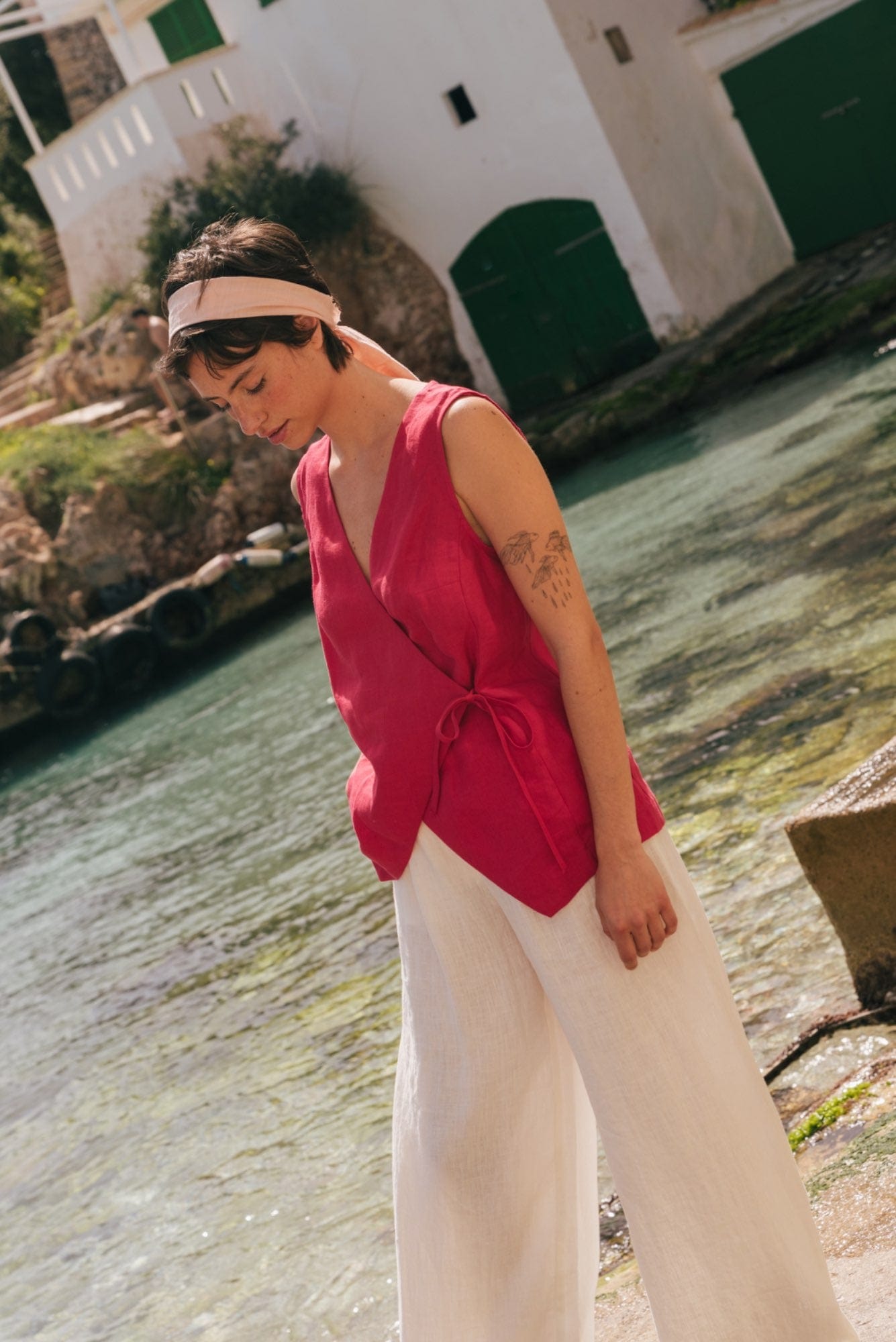 AmourLinen Linen dress Lydia classic linen pants Lydia classic linen pants