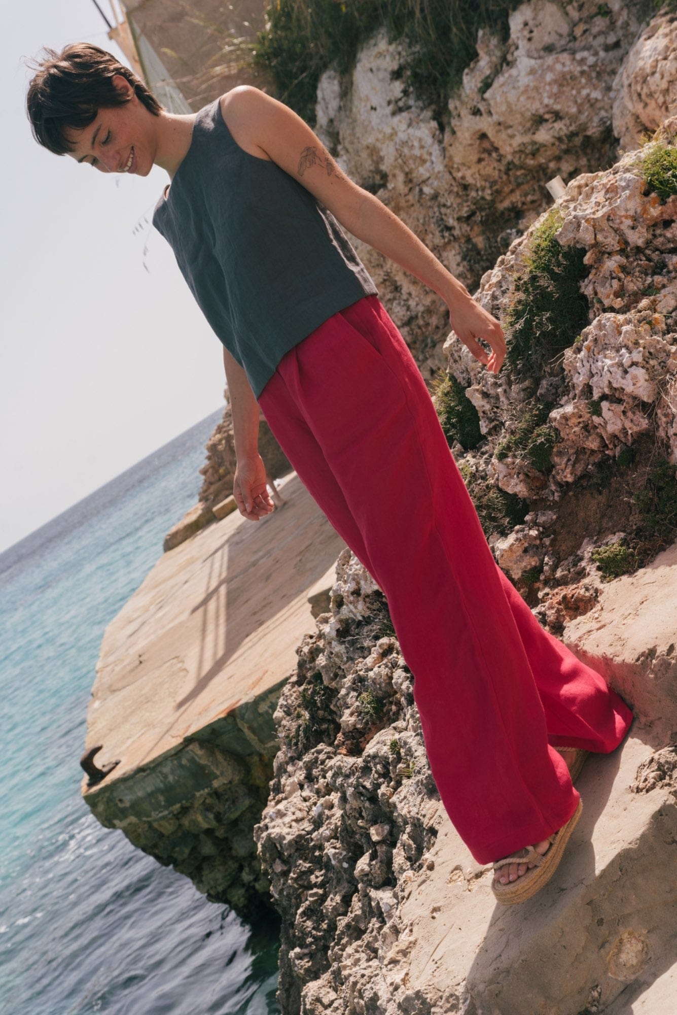 AmourLinen Linen dress Lydia classic linen pants Lydia classic linen pants