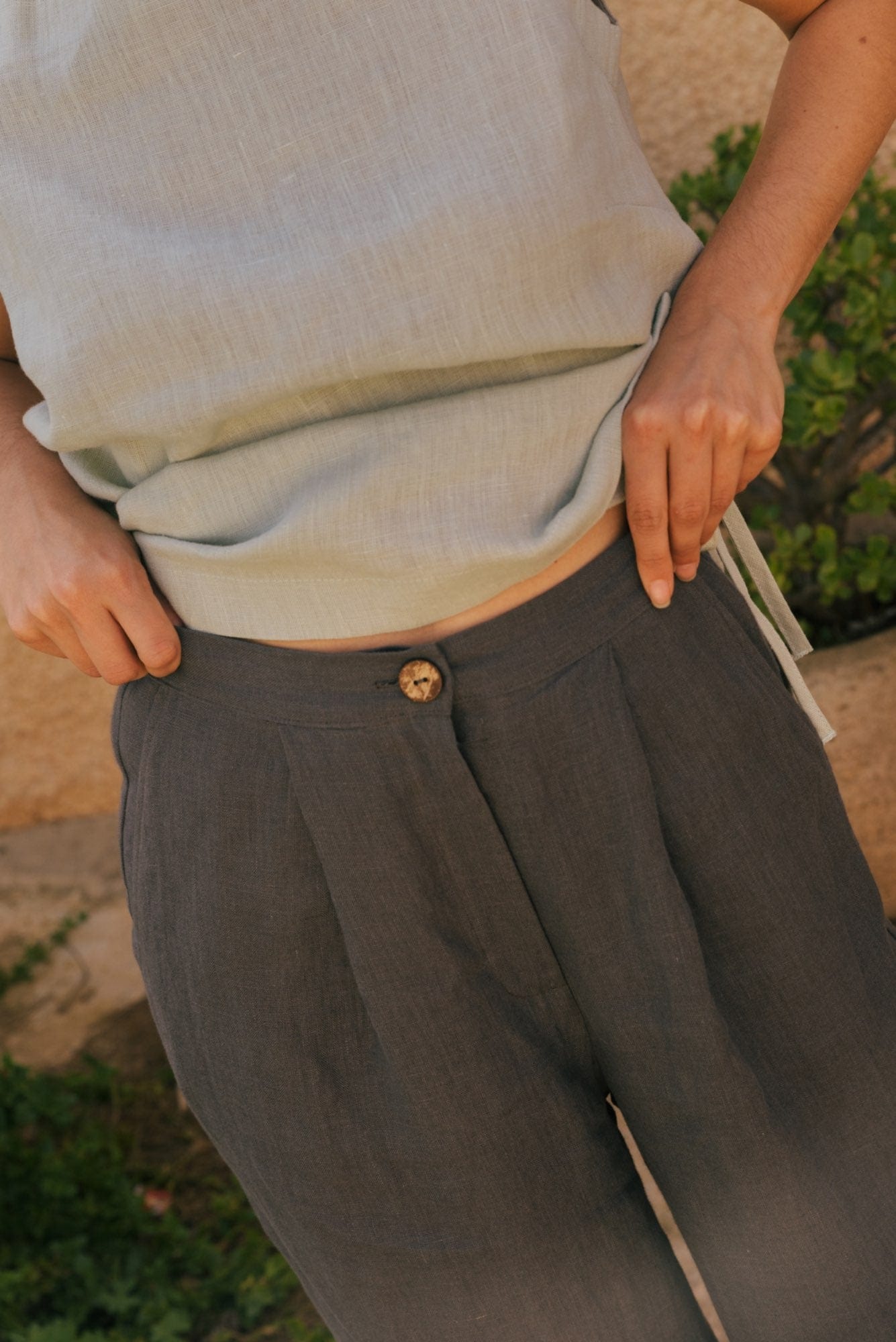 AmourLinen Linen dress Lydia classic linen pants Lydia classic linen pants