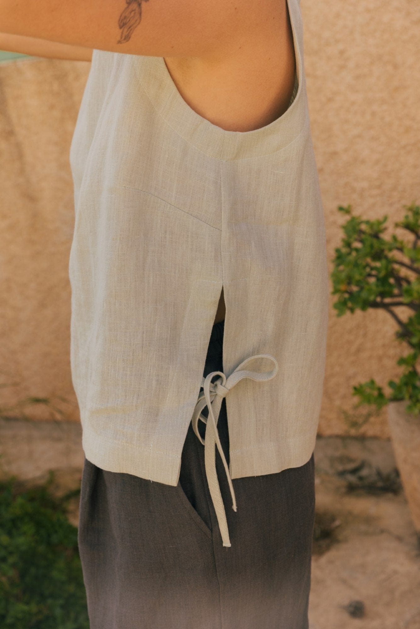 AmourLinen Linen dress Rosie linen top with ties Rosie linen top with ties