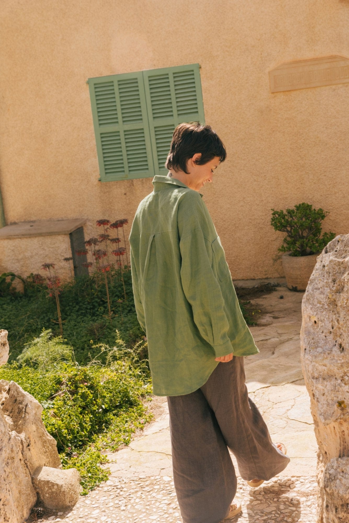 AmourLinen Linen shirt Molly oversized collar linen shirt Molly oversized collar linen shirt