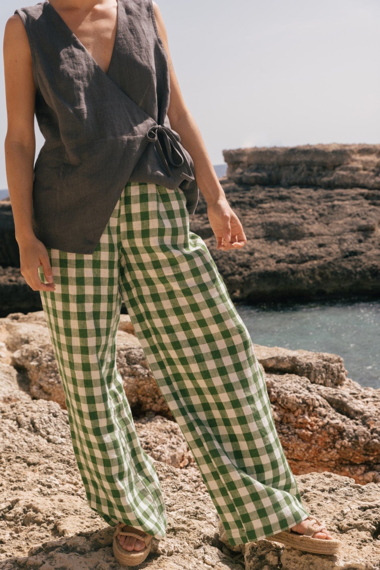 AmourLinen Linen dress Lydia classic linen pants Lydia classic linen pants