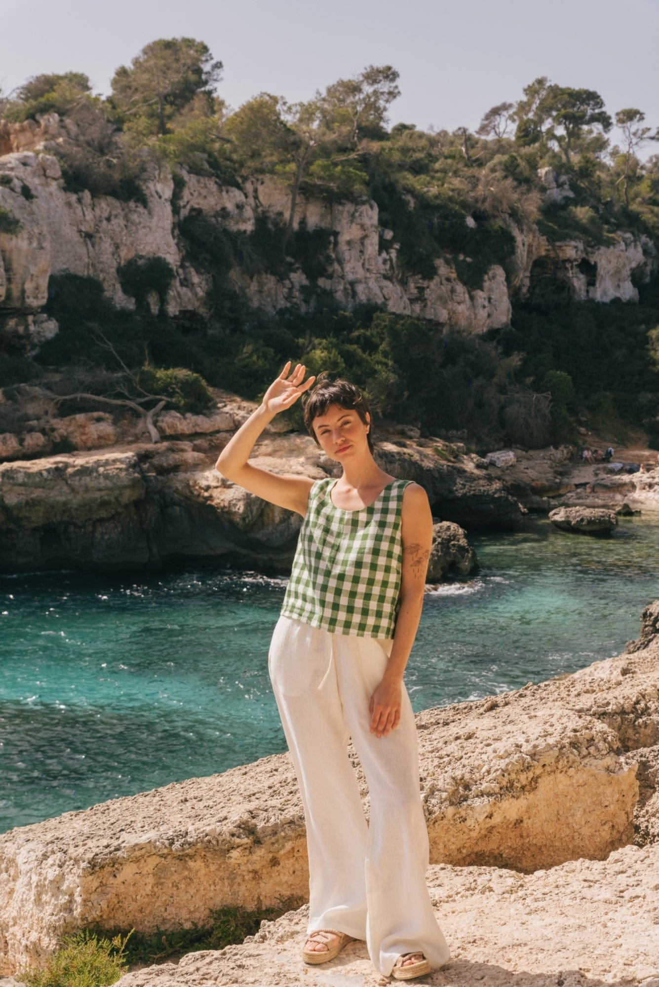AmourLinen Linen top Linen pinafore top ELLA Linen pinafore top ELLA | AmourLinen | Linen Clothing