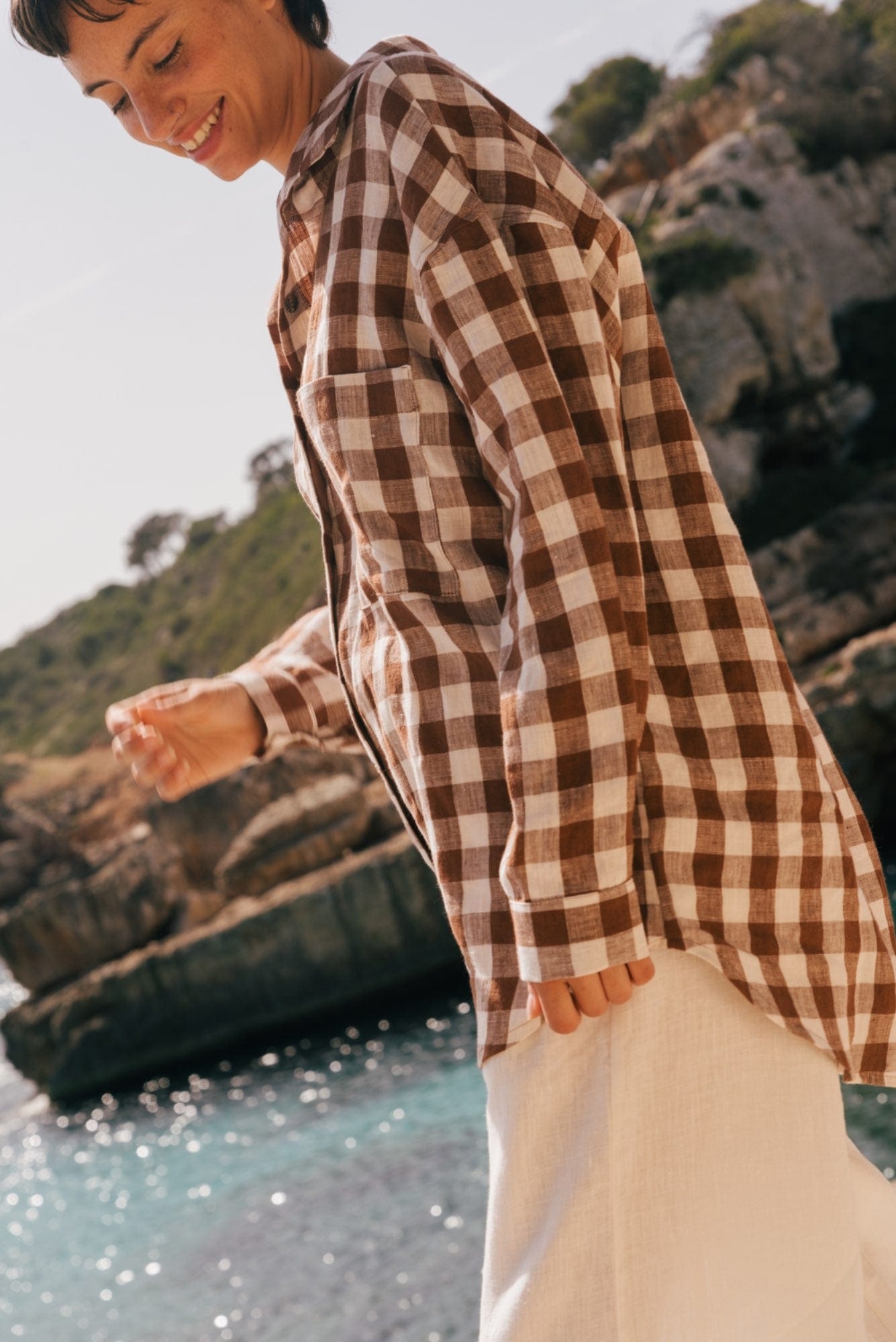 AmourLinen Linen shirt Molly oversized collar linen shirt Molly oversized collar linen shirt