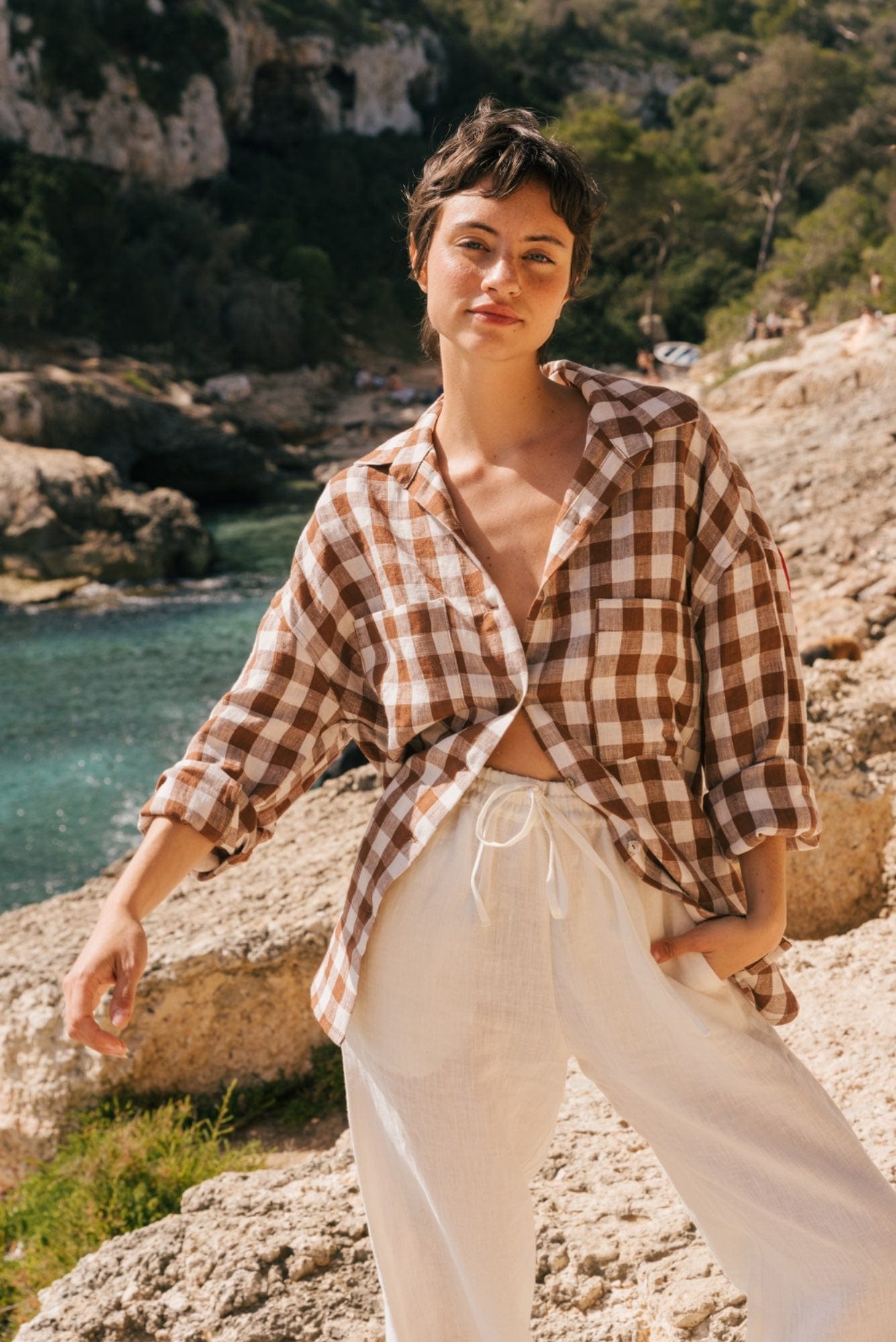 AmourLinen Linen shirt Molly oversized collar linen shirt Molly oversized collar linen shirt