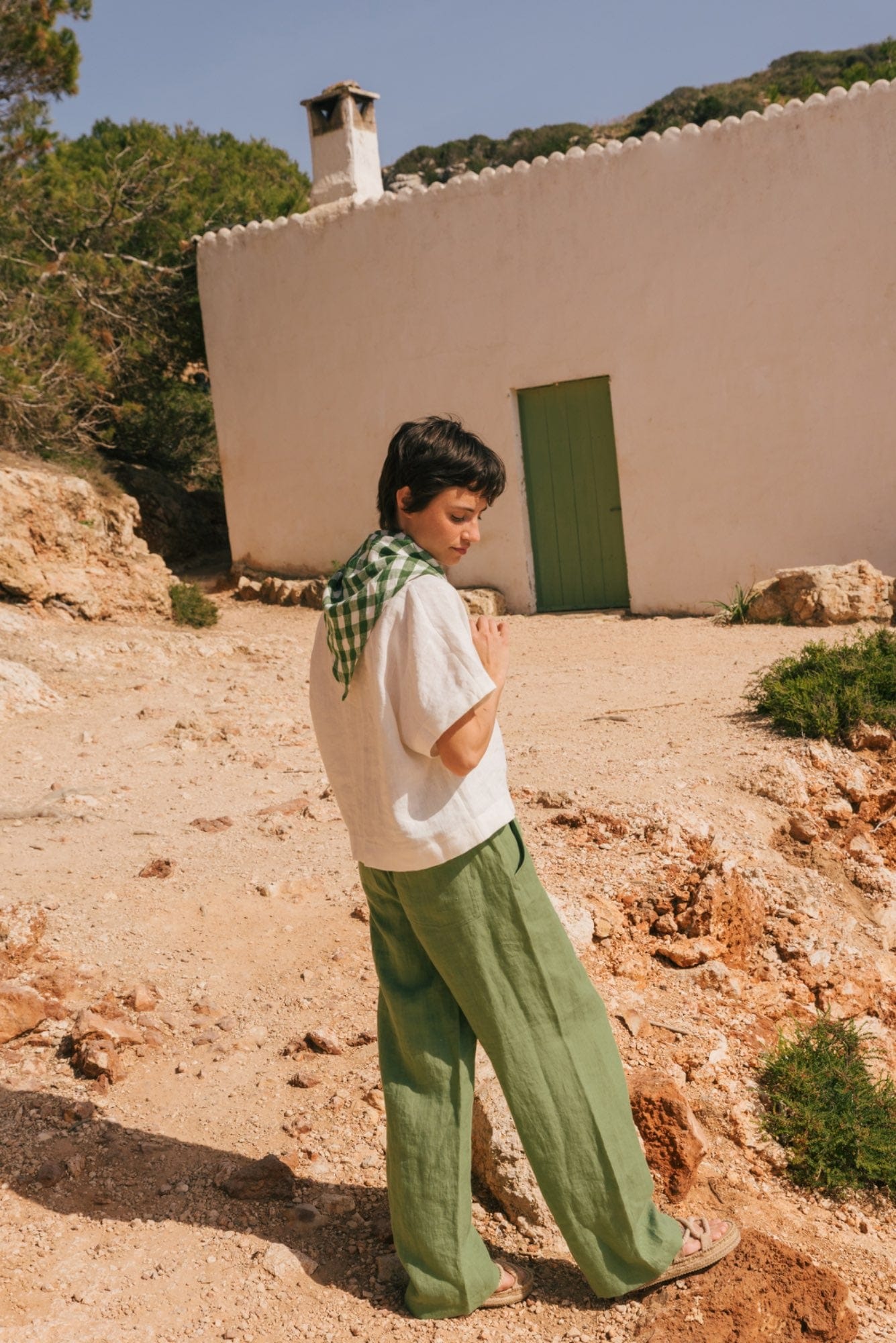 AmourLinen Linen dress Barbora straight linen pants Barbora straight linen pants