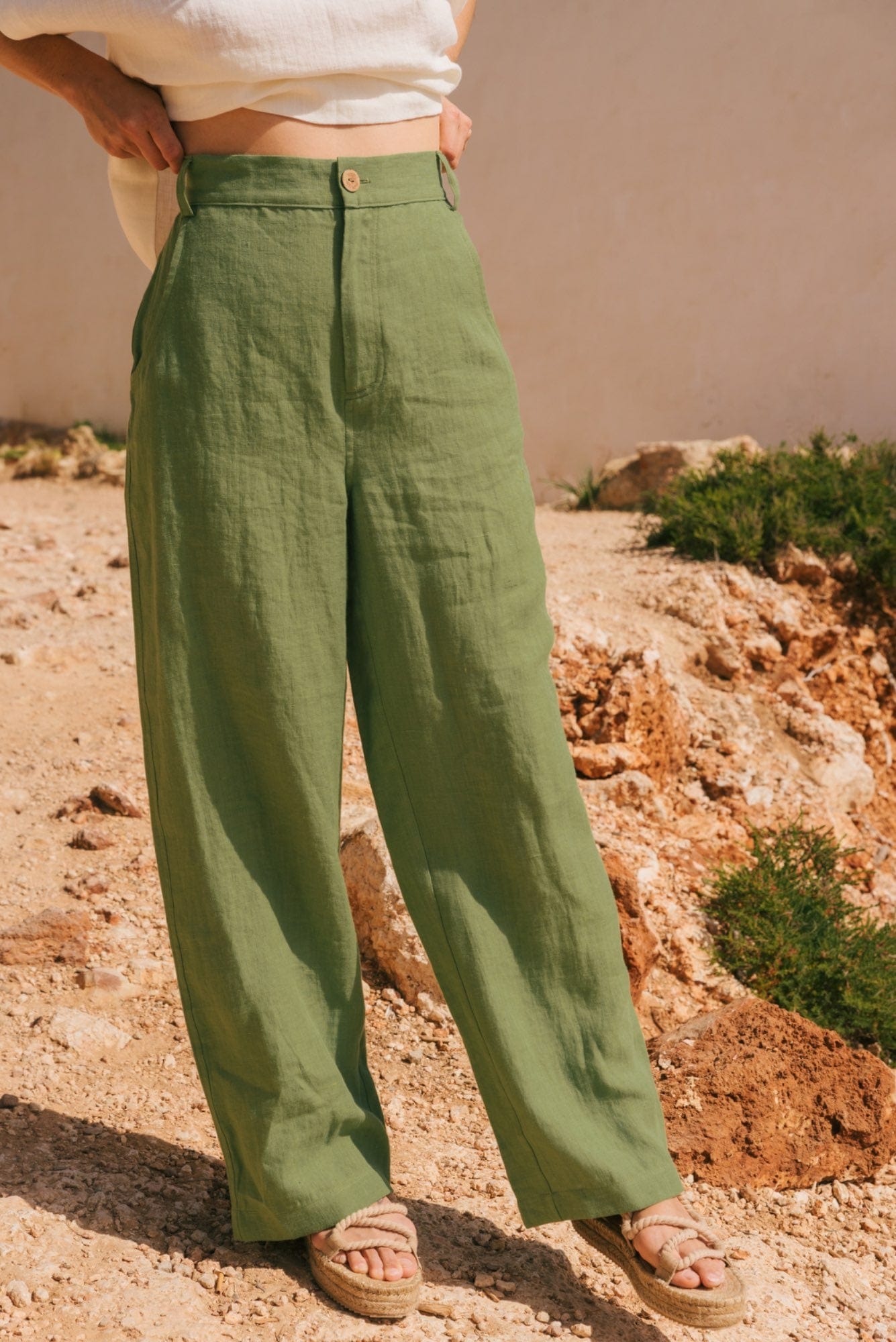AmourLinen Linen dress Barbora straight linen pants Barbora straight linen pants
