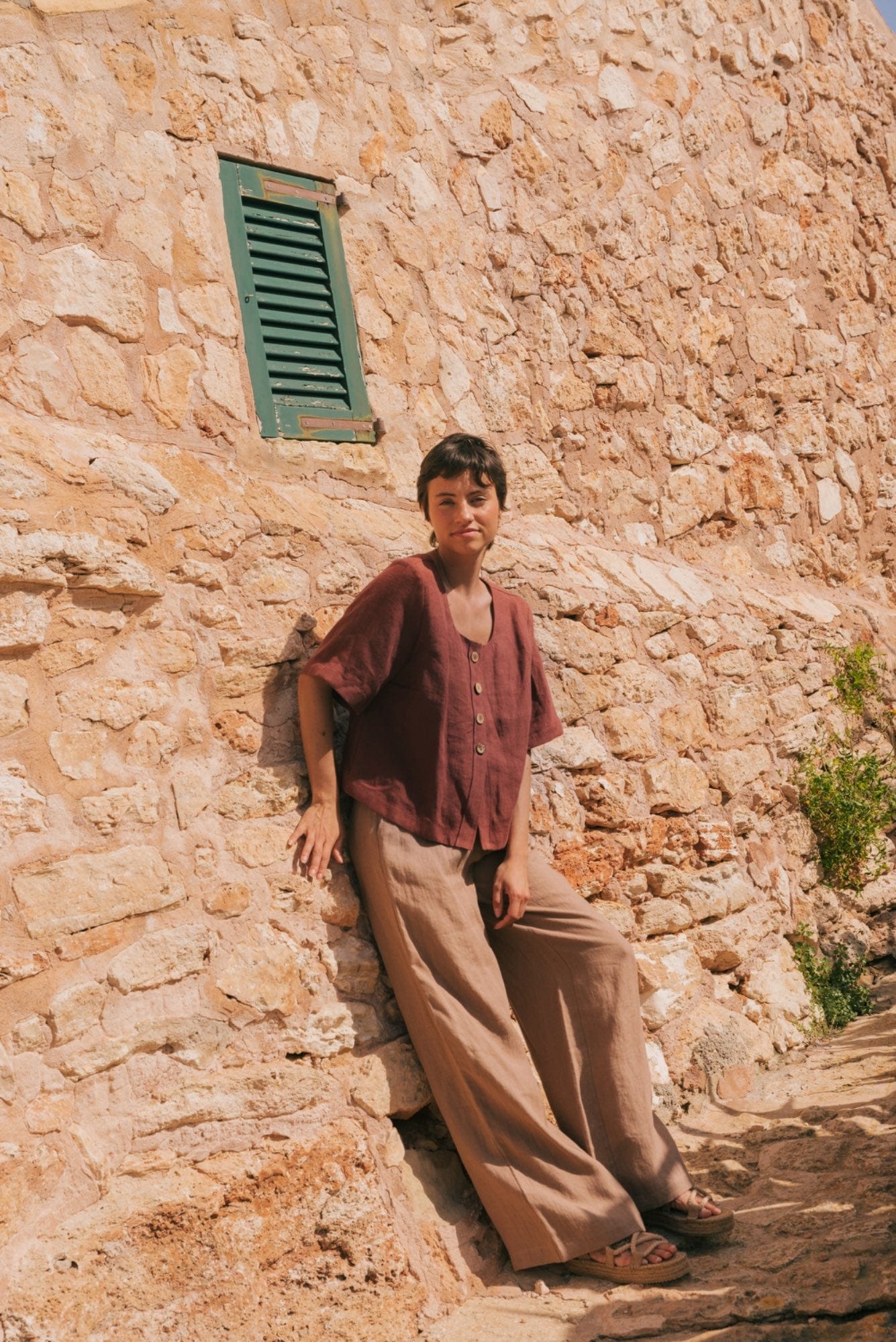 AmourLinen Linen dress Lydia classic linen pants Lydia classic linen pants