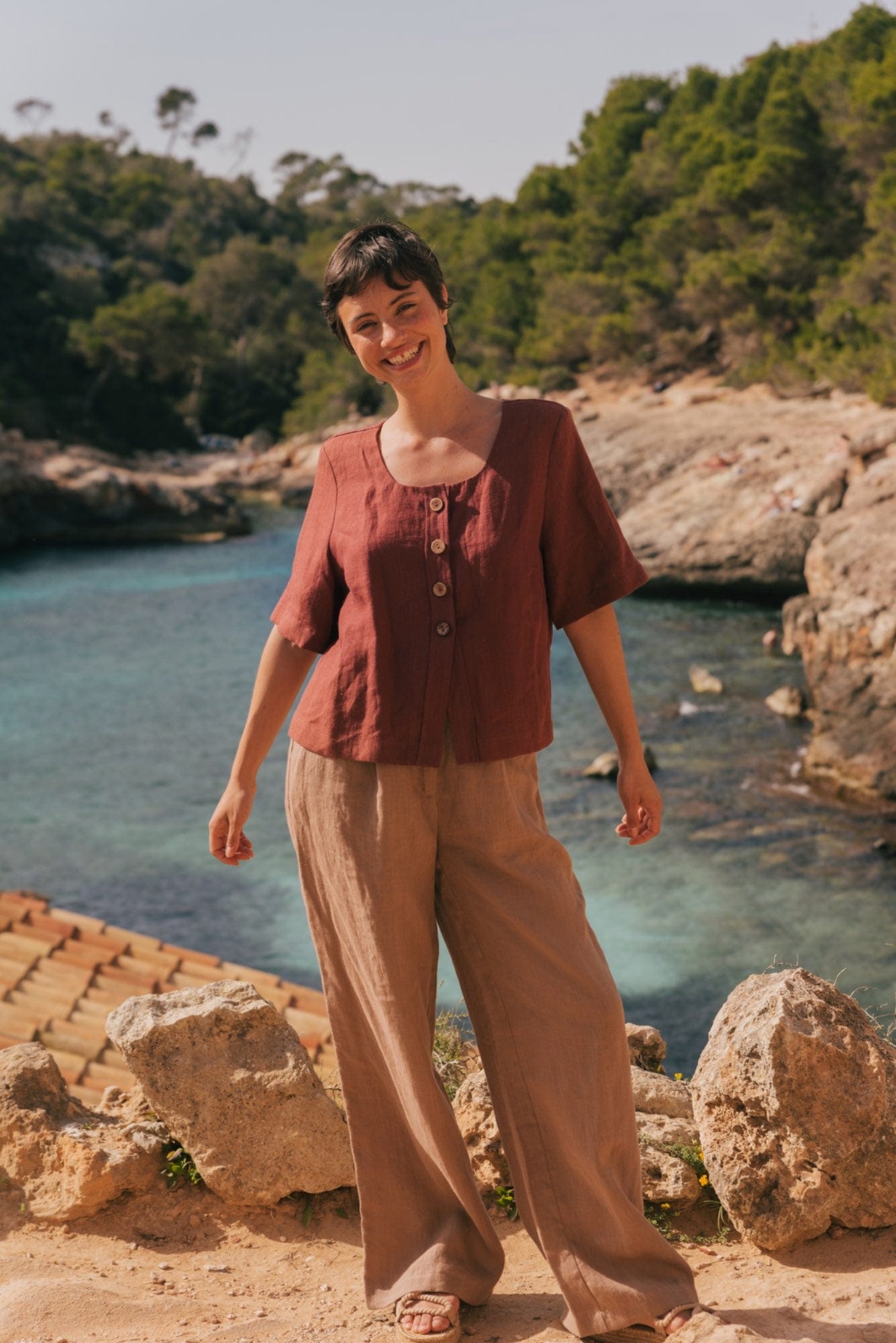 AmourLinen Linen dress Lydia classic linen pants Lydia classic linen pants
