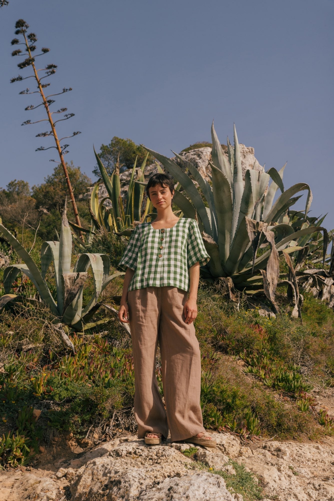 Maeve button linen top | ARCHIVE SALE