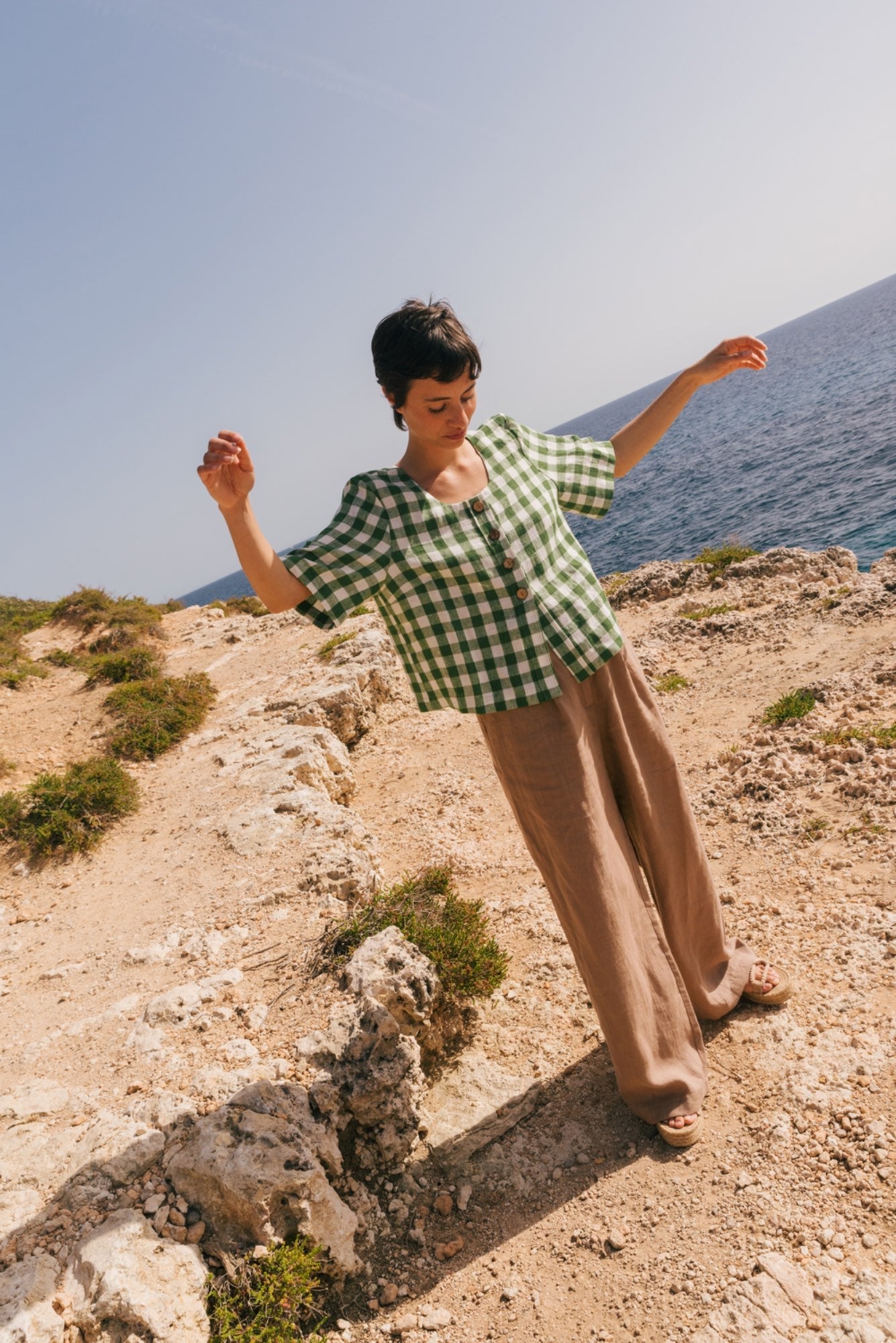 Maeve button linen top | ARCHIVE SALE