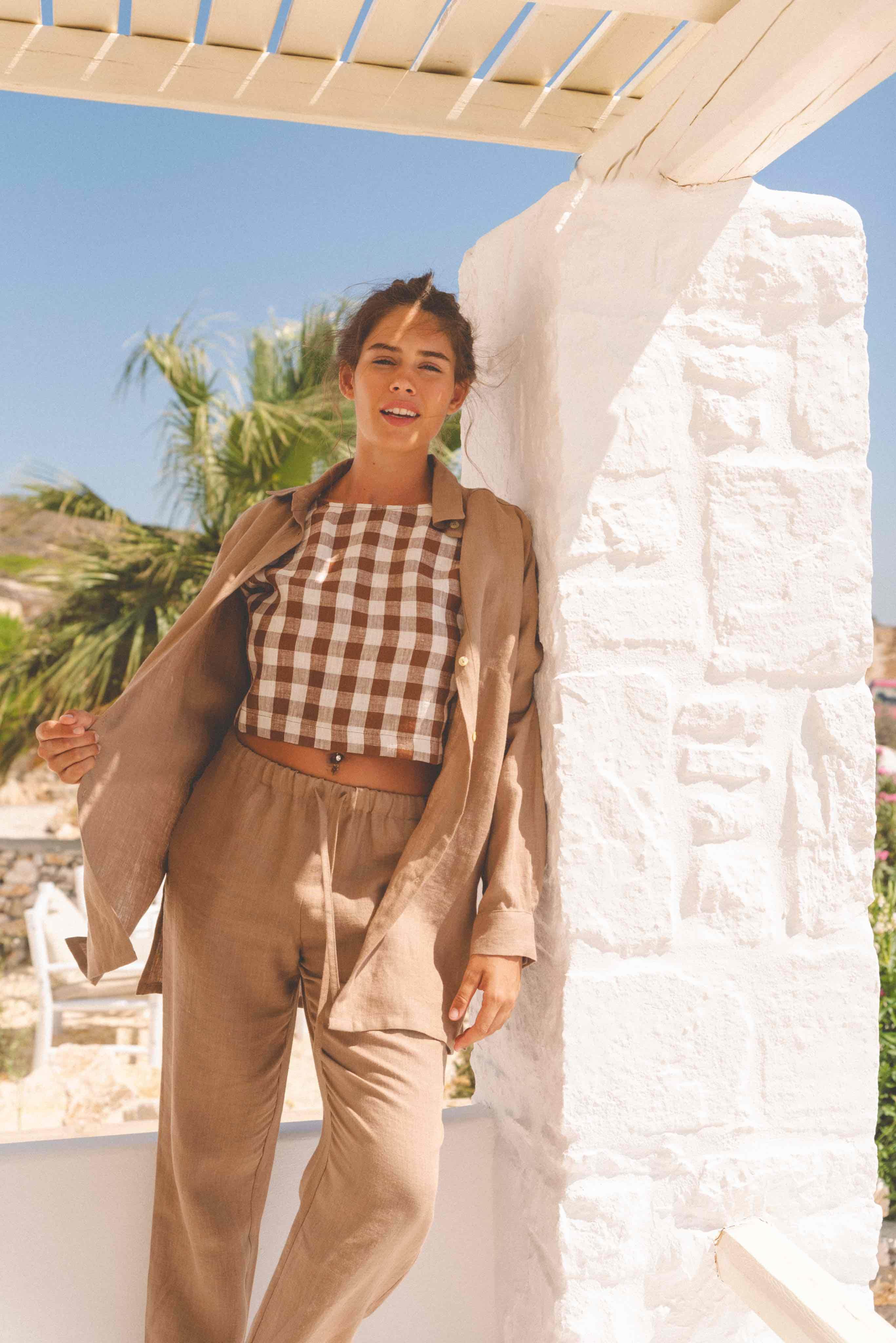 AmourLinen Linen tops Linen oversized shirt Marrakesh Linen Shirt Women | AmourLinen | Linen Oversized Shirt With Buttons