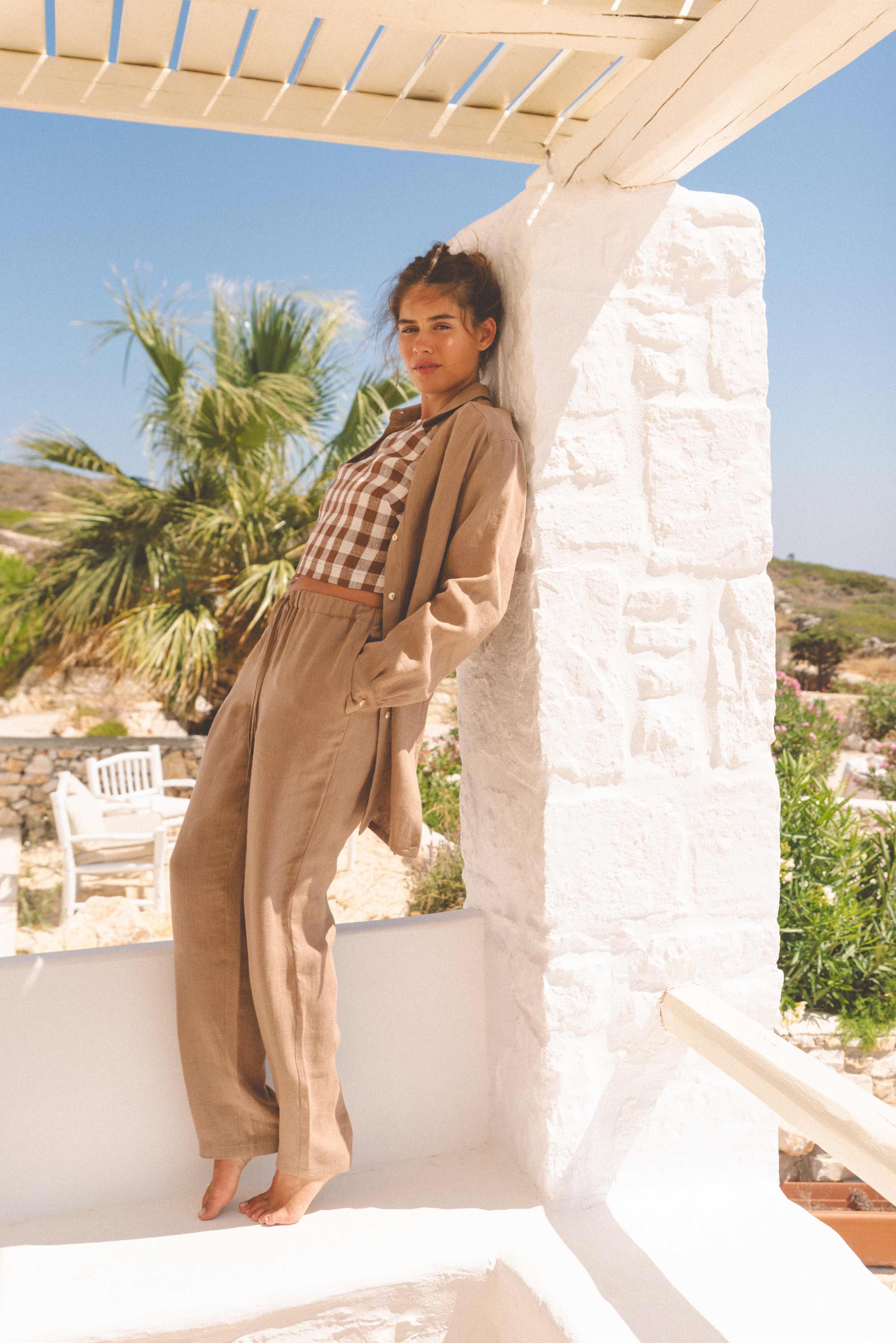 AmourLinen Linen tops Linen oversized shirt Marrakesh Linen Shirt Women | AmourLinen | Linen Oversized Shirt With Buttons