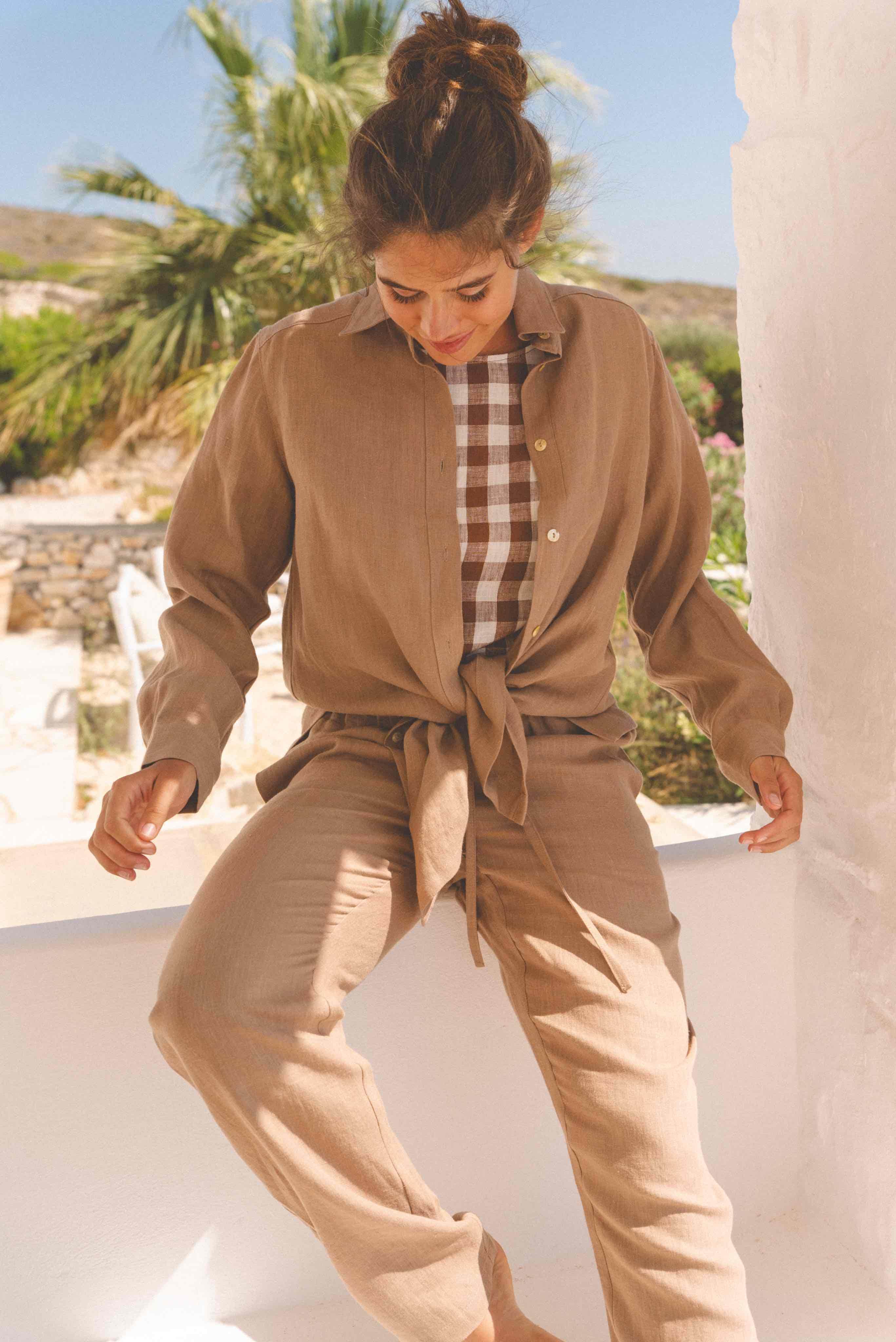 AmourLinen Linen tops Linen oversized shirt Marrakesh Linen Shirt Women | AmourLinen | Linen Oversized Shirt With Buttons