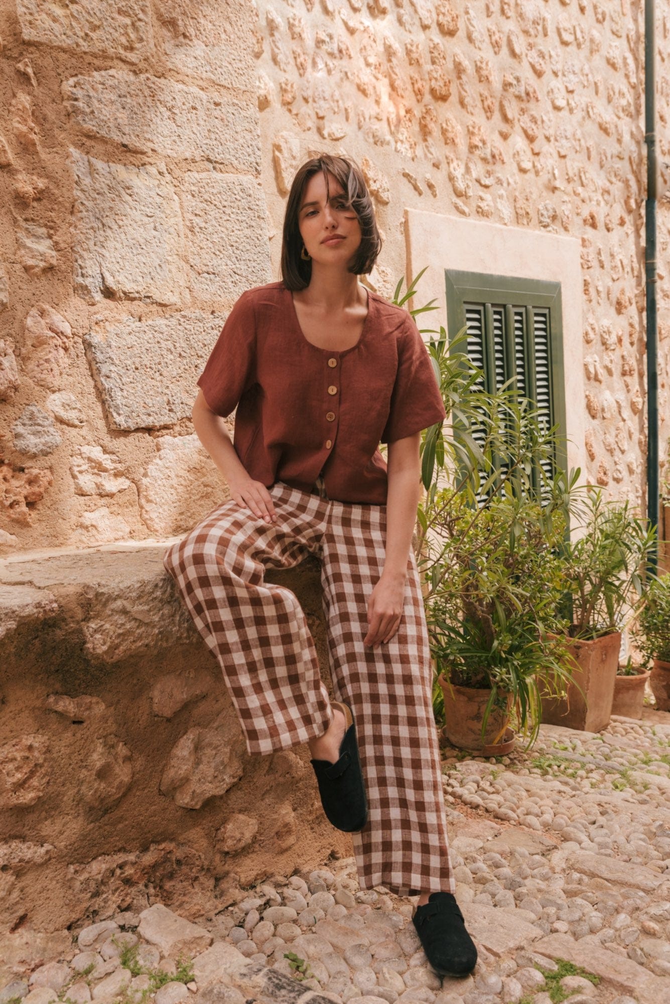 AmourLinen Linen dress Barbora straight linen pants Barbora straight linen pants